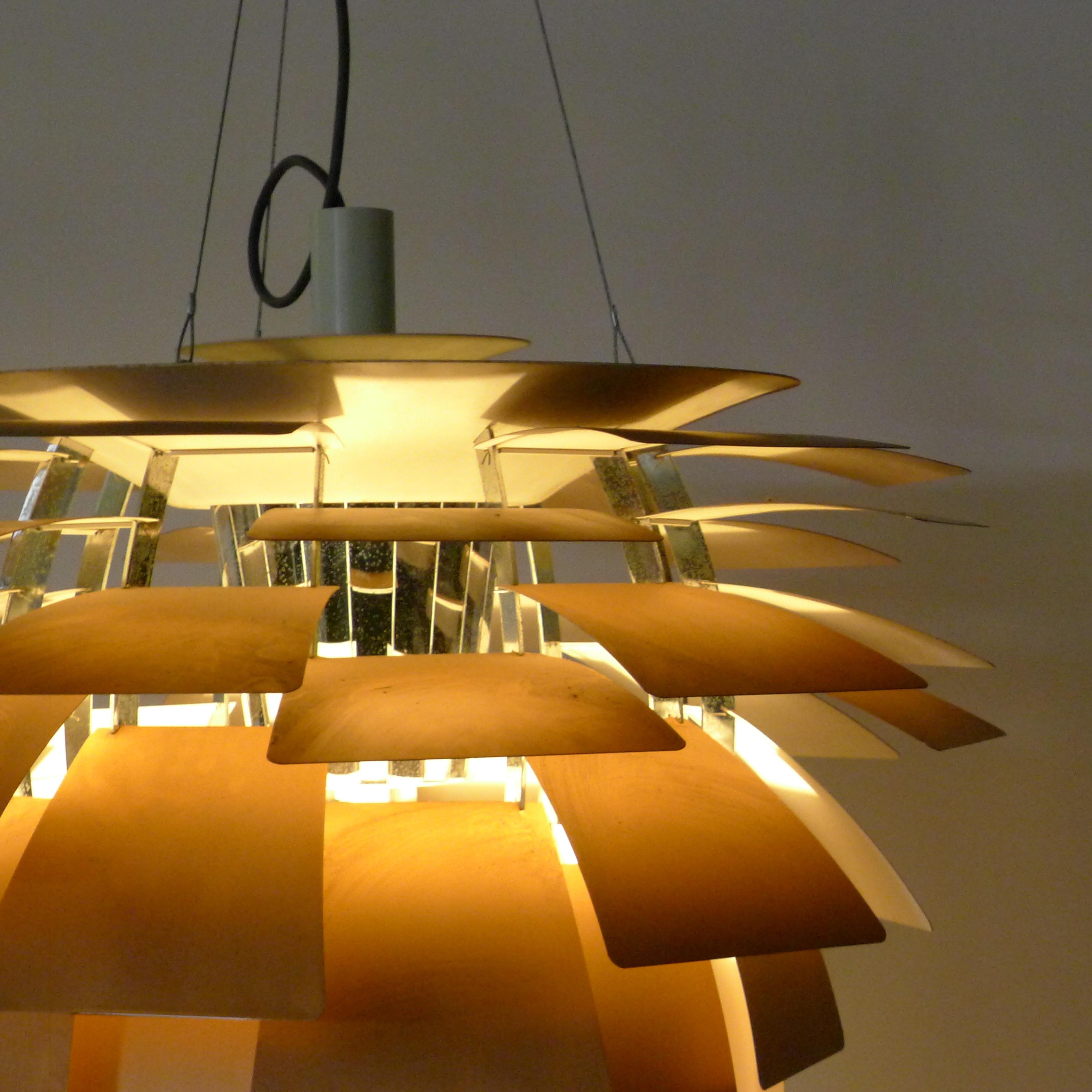 Poul Henningsen Large Copper Artichoke Pendant Light, by Louis Poulsen For Sale 6