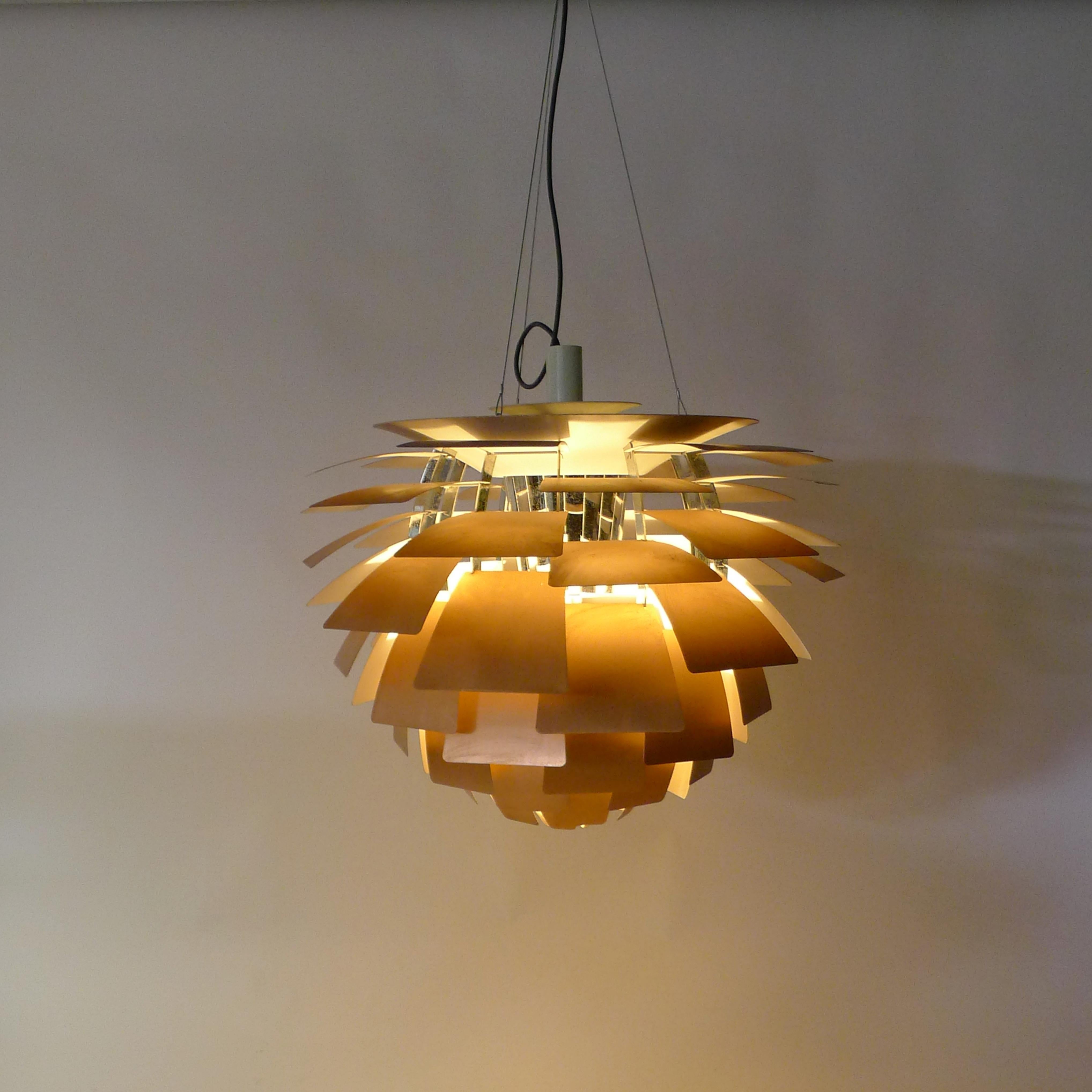 Poul Henningsen Large Copper Artichoke Pendant Light, by Louis Poulsen For Sale 1