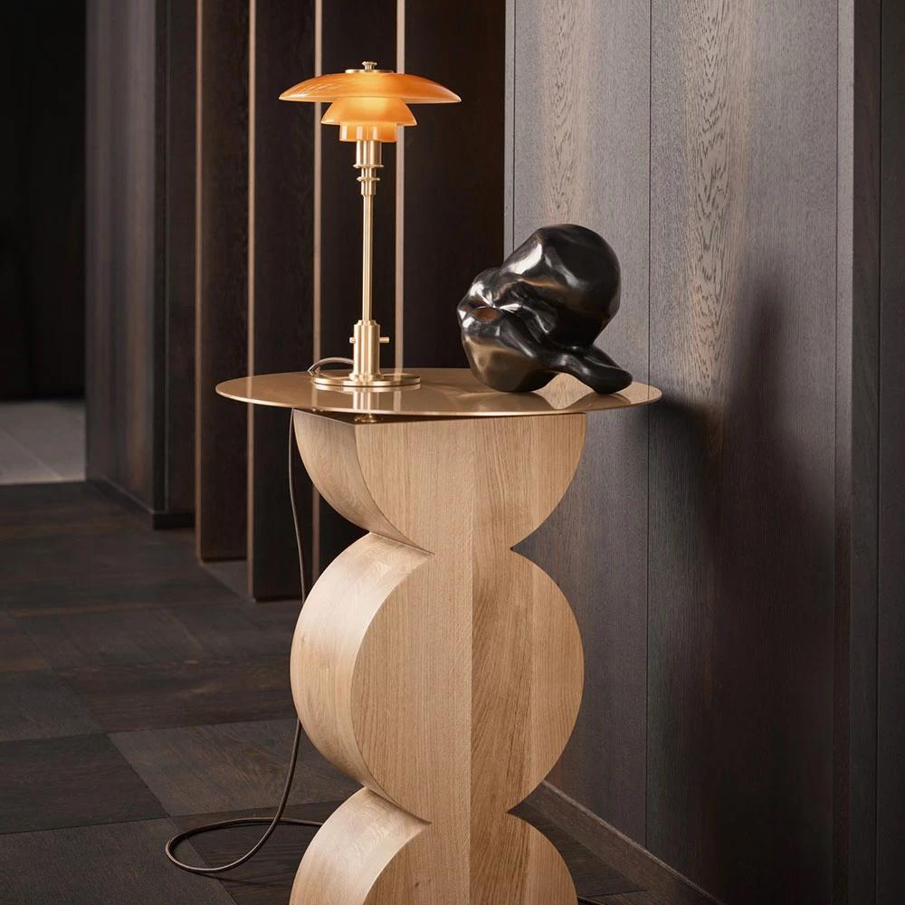 Scandinavian Modern Poul Henningsen Limited Edition PH 2/1 Amber Glass Table Lamp for Louis Poulsen For Sale