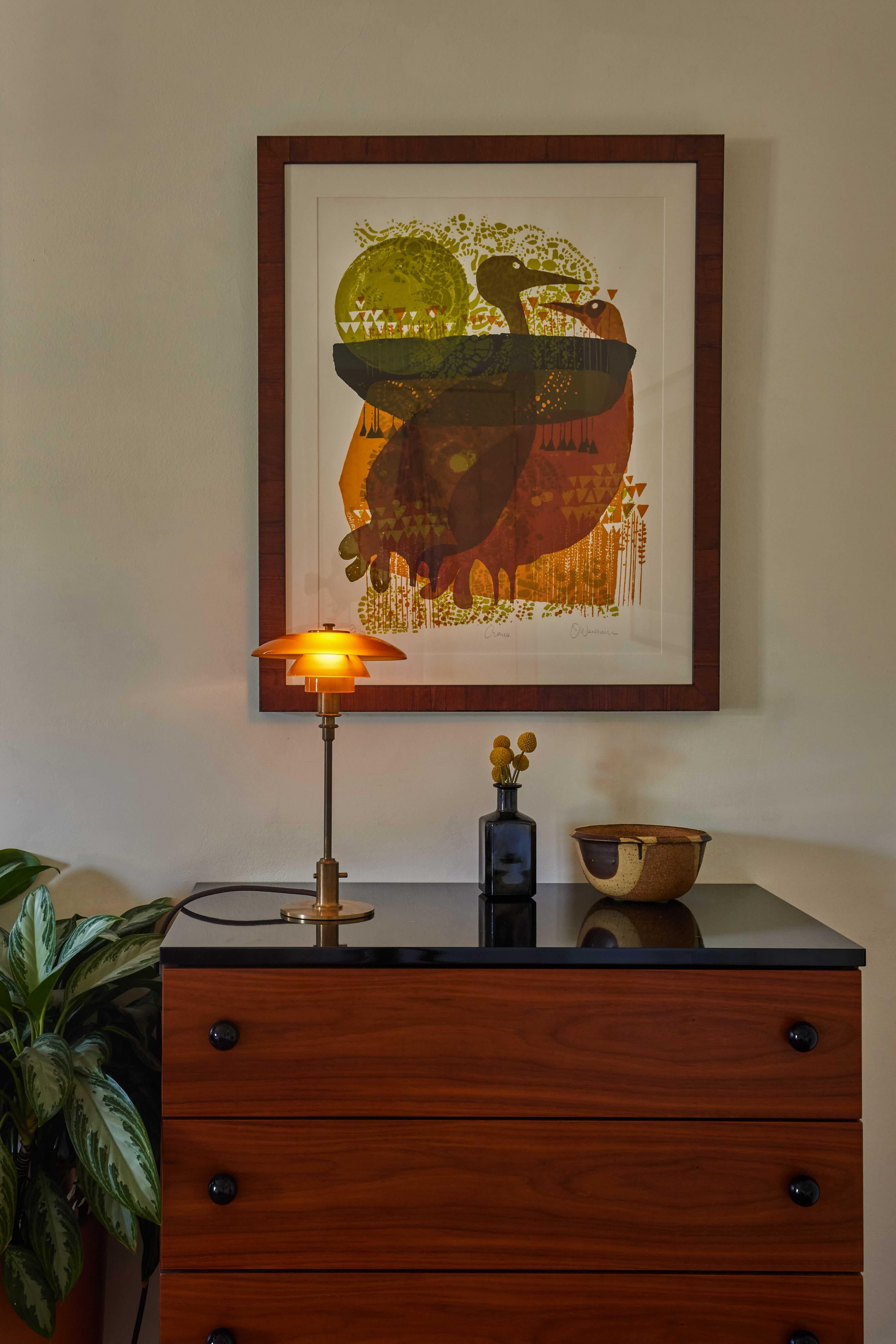 Poul Henningsen Limited Edition PH 2/1 Amber Glass Table Lamp for Louis Poulsen.

This legendary design stems from Henningsen's brilliant three-shade system from late 1920s. This limited edition 2020 version features opaline amber glass shades and