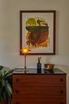 Poul Henningsen Limited Edition 'PH 2/1 Amber Glass Table Lamp for Louis Poulsen