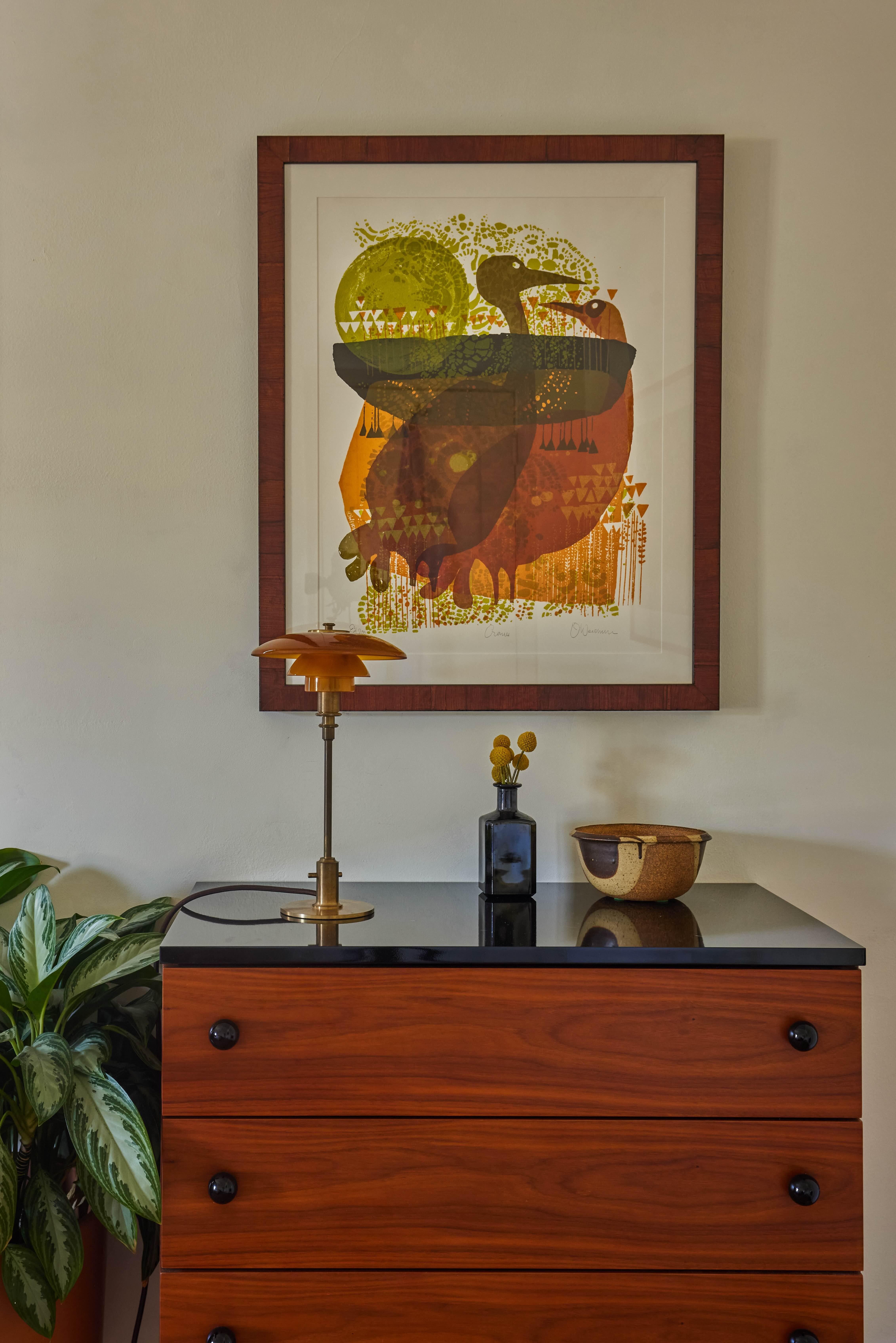 Lámpara de sobremesa PH 2/1 de cristal ámbar de edición limitada de Poul Henningsen para Louis Poulsen Escandinavo moderno en venta