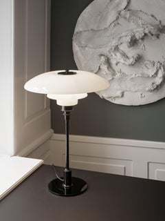 Poul Henningsen Opaline Glass 'PH 3½-2½' Table Lamp in Black for Louis Poulsen
