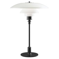 Lampe de table 'PH 3½-2½' en verre opalin noir pour Louis Poulsen