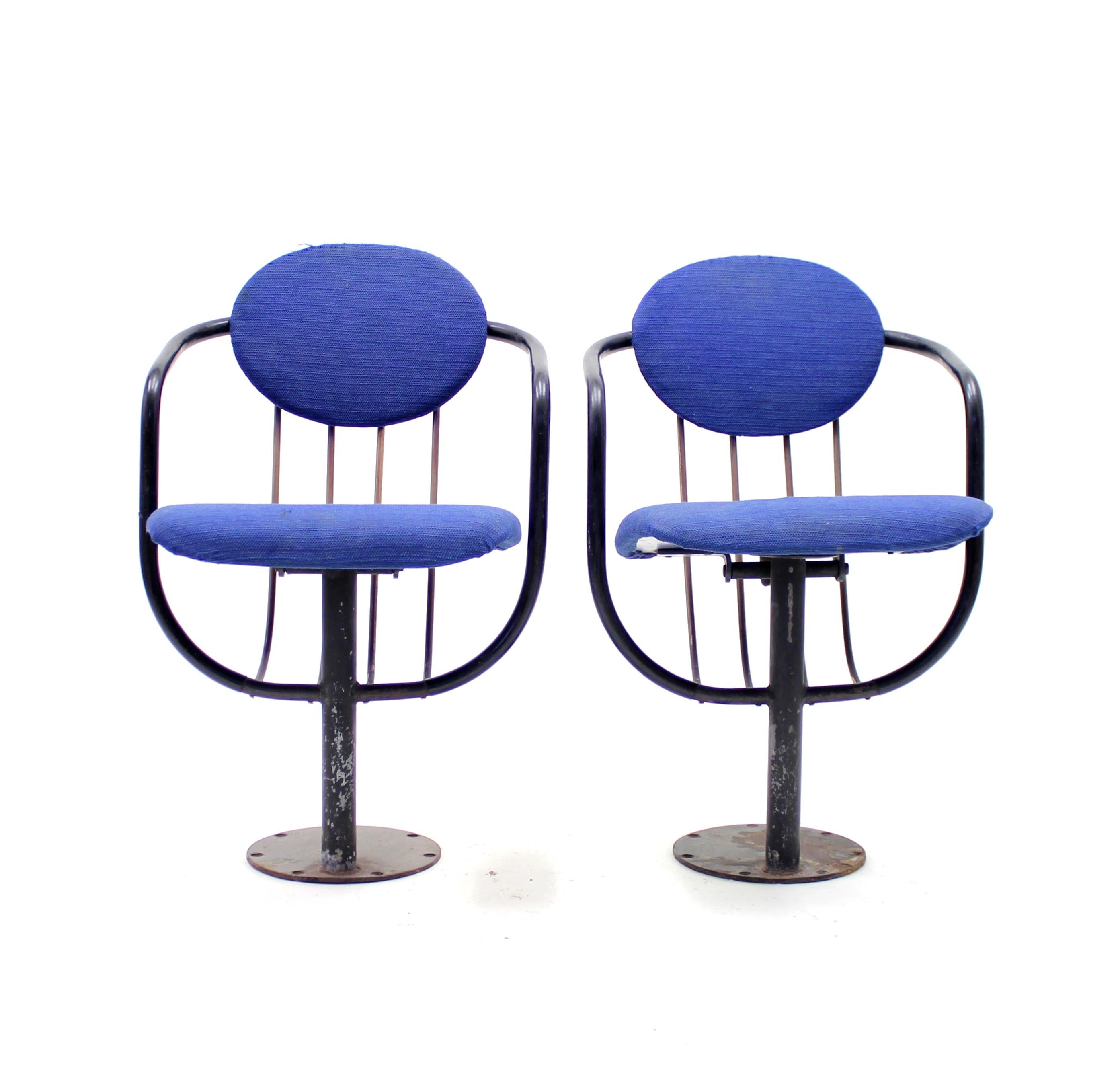 Danish Poul Henningsen, Pair of Foldable Theatre Chairs for the Betty Nansen Theatre, 1 For Sale