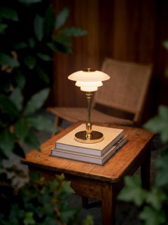 Poul Henningsen 'PH 1/1' Portable Glass & Brass Table Lamp for Louis Poulsen