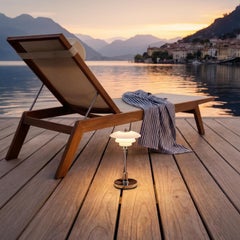 Poul Henningsen 'PH 1/1' Portable Glass & Chrome Table Lamp for Louis Poulsen