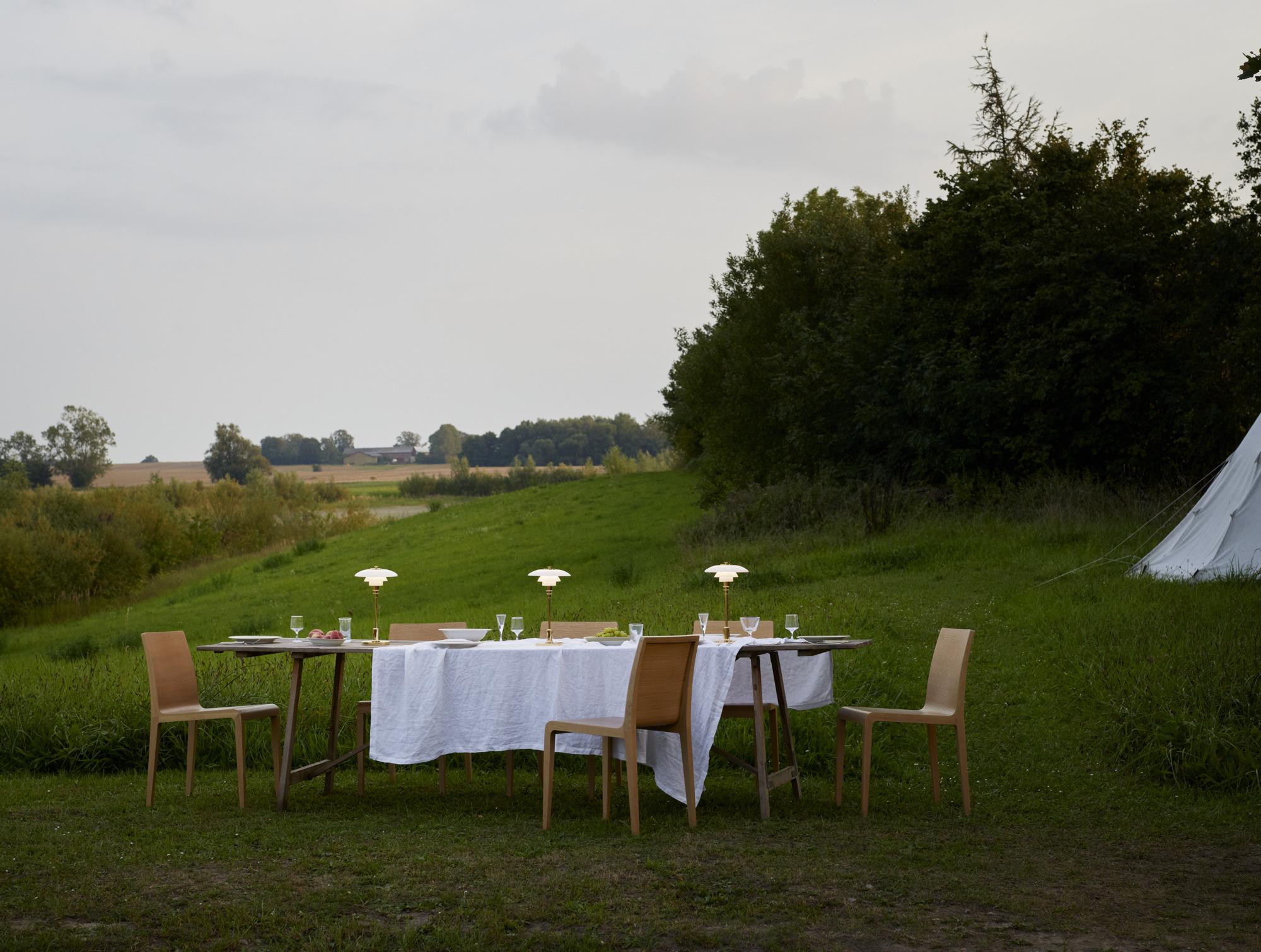 Lampe de bureau en verre portable PH 2/1 de Poul Henningsen pour Louis Poulsen en chrome en vente 8