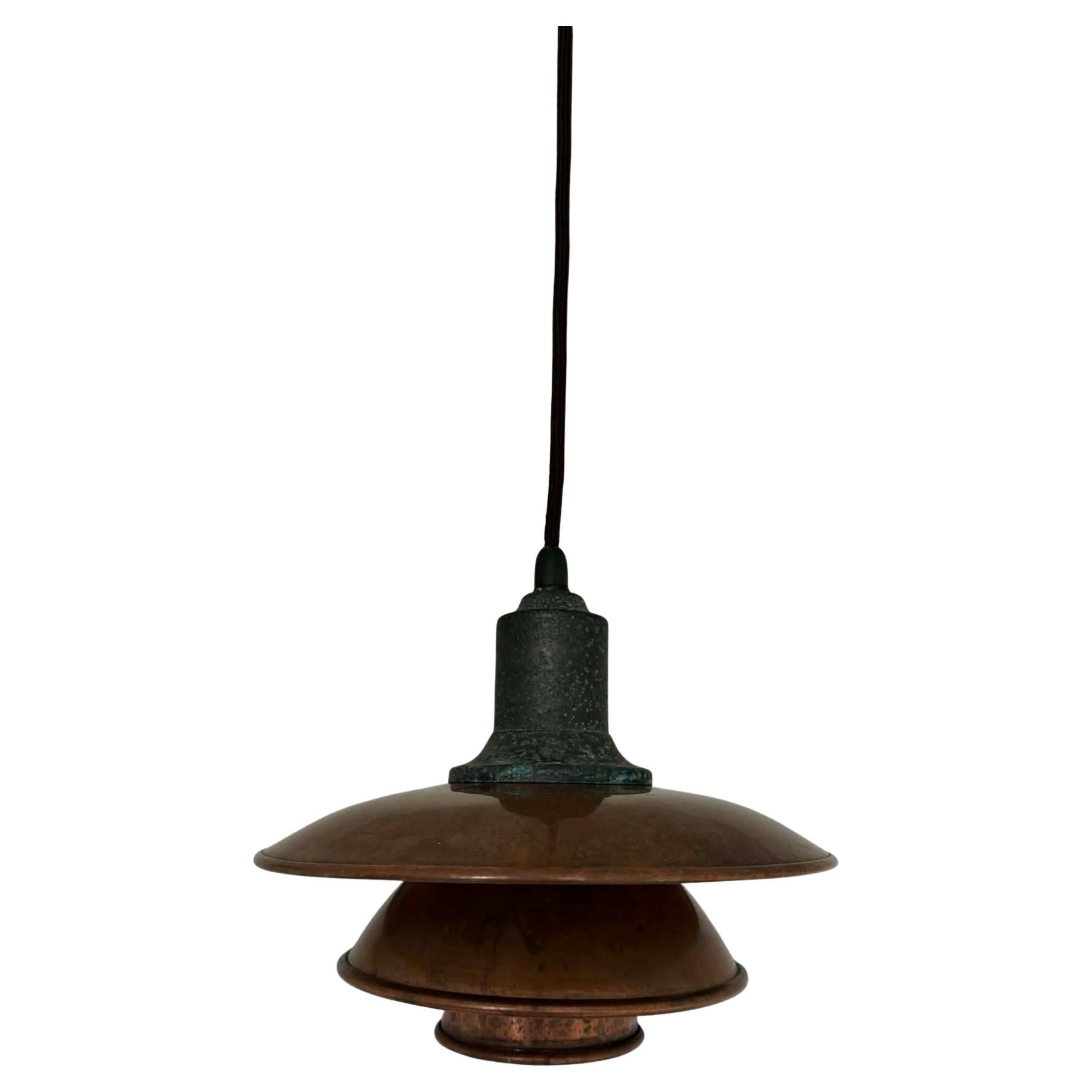 Poul Henningsen PH-2/2 Copper Pendant – Louis Poulsen For Sale