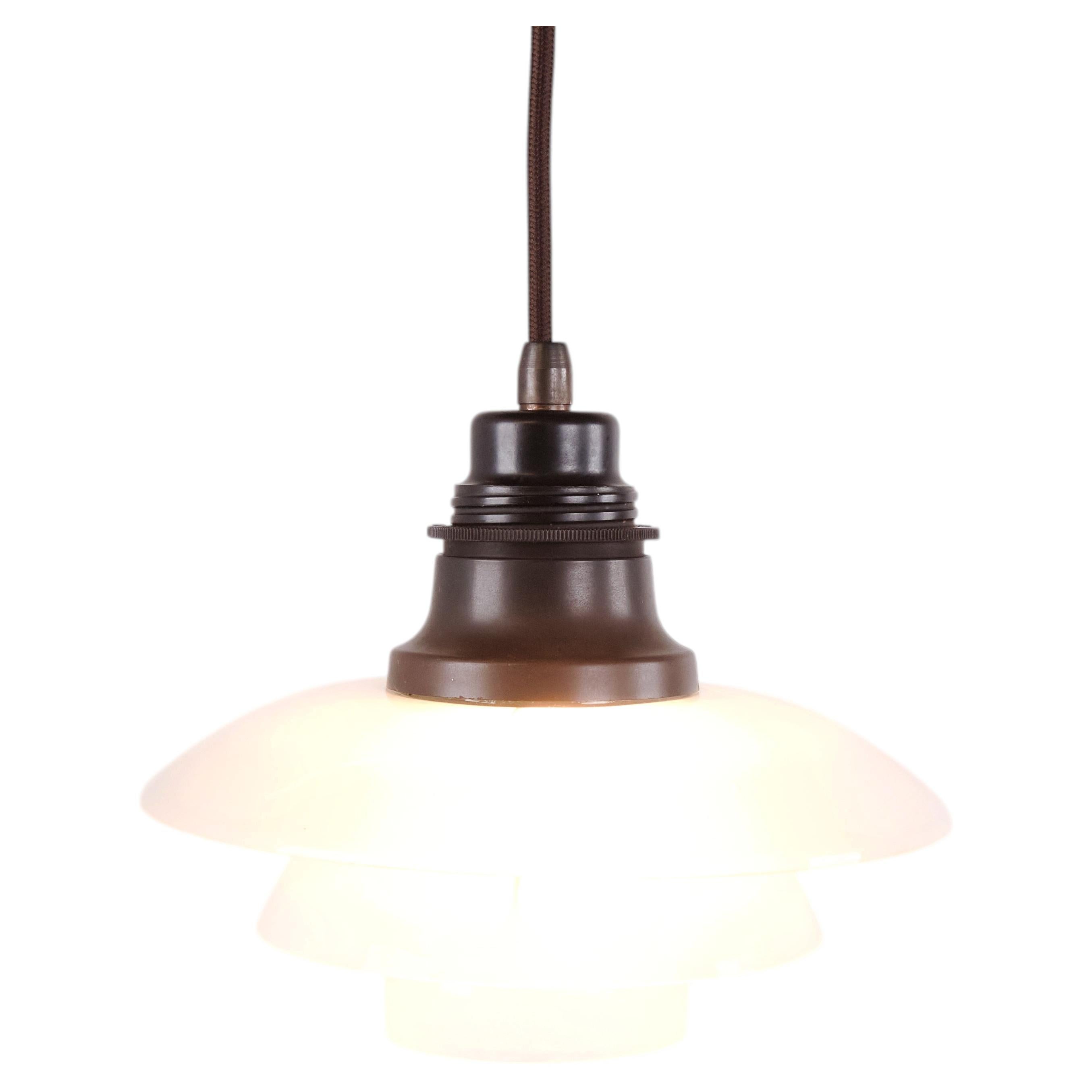 Poul Henningsen PH 2/2 Pendant with Matte Glass by Louis Poulsen 1930s