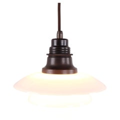 Poul Henningsen PH 2/2 Pendant with Opal Glass by Louis Poulsen 1930s