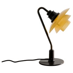 Poul Henningsen "PH 2/2" Vintergækken Tischlampe aus Messing und Glas, 1930er Jahre