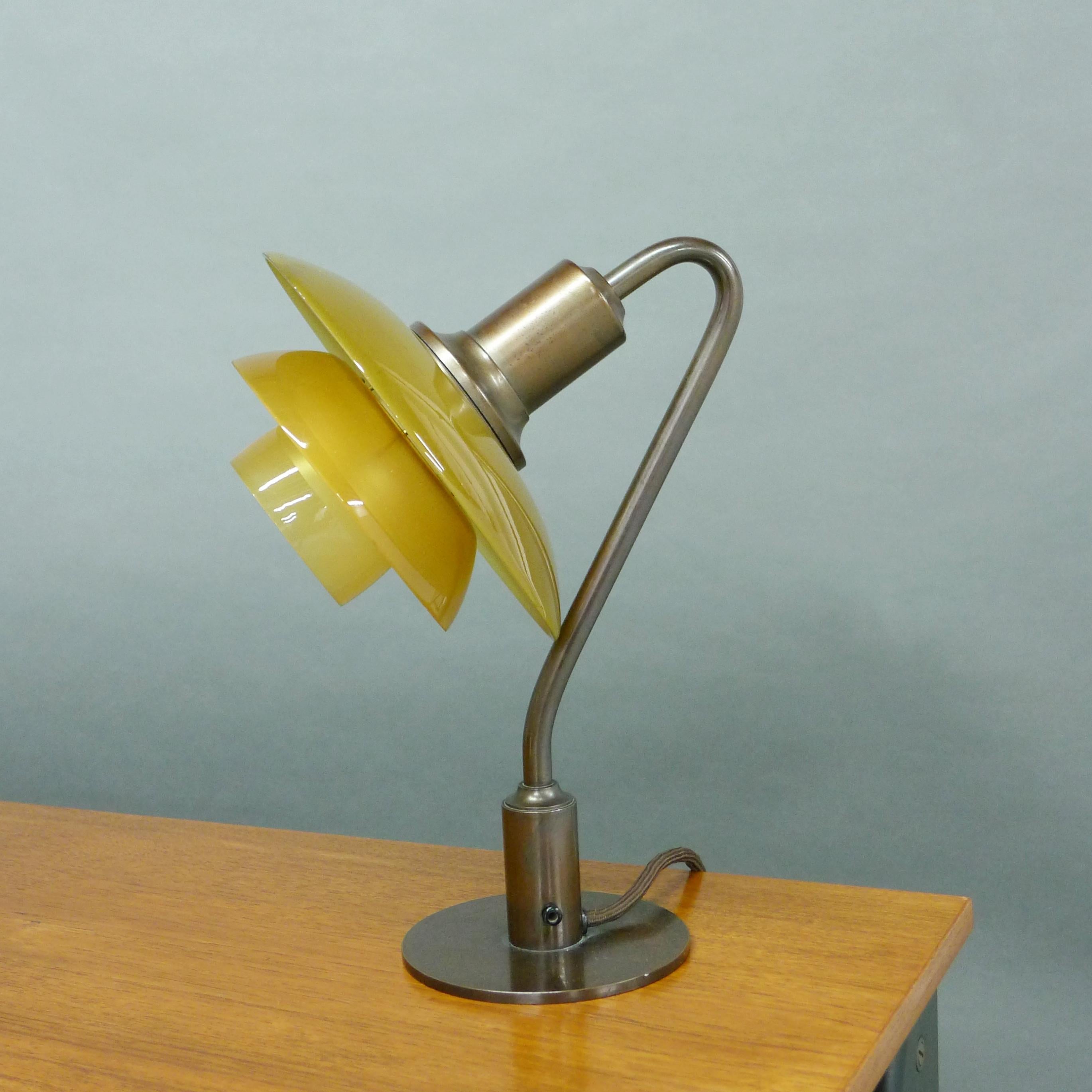 Danish Poul Henningsen, PH-2/2 Vintergaekken Table Light, Louis Poulsen, 1930s For Sale