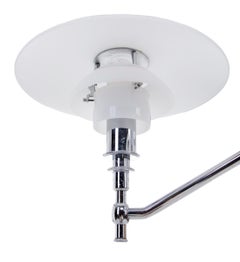 Poul Henningsen “PH 3/2 Academy” Three Branched Chandelier with Chromed Metal