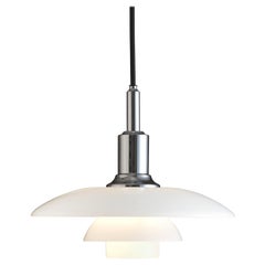 Poul Henningsen 'PH 3/2' Glass Pendant for Louis Poulsen in Chrome