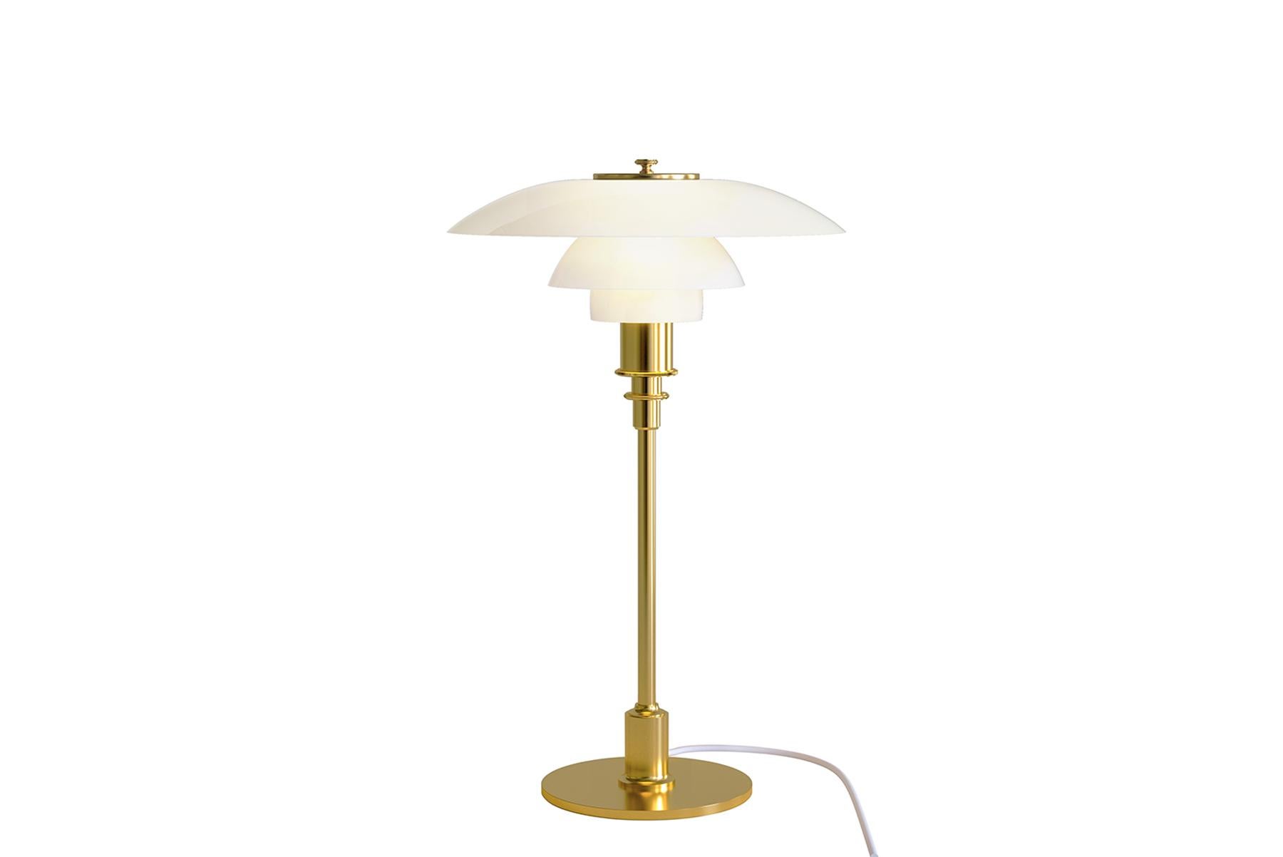 Mid-Century Modern Poul Henningsen Ph 3/2 Glass Table Lamp For Sale