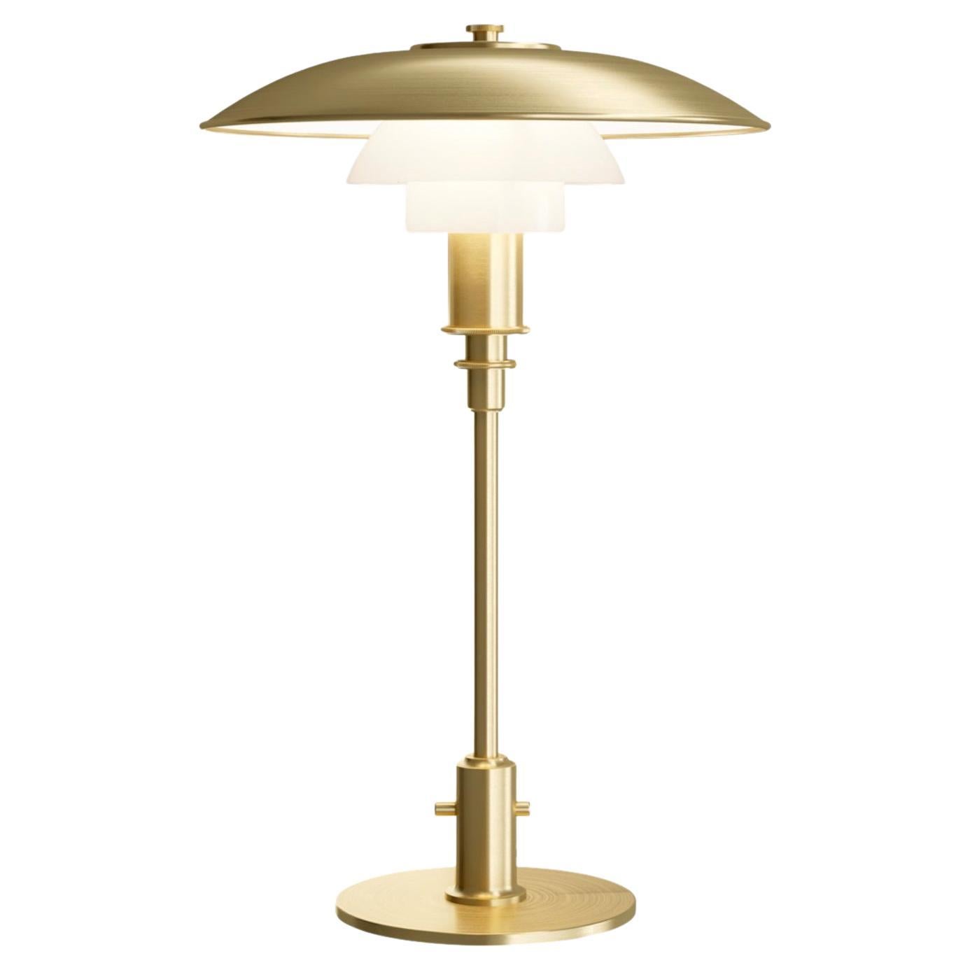 Poul Henningsen PH 3/2 in Brass and Opaline Glass Limited Edition For Sale