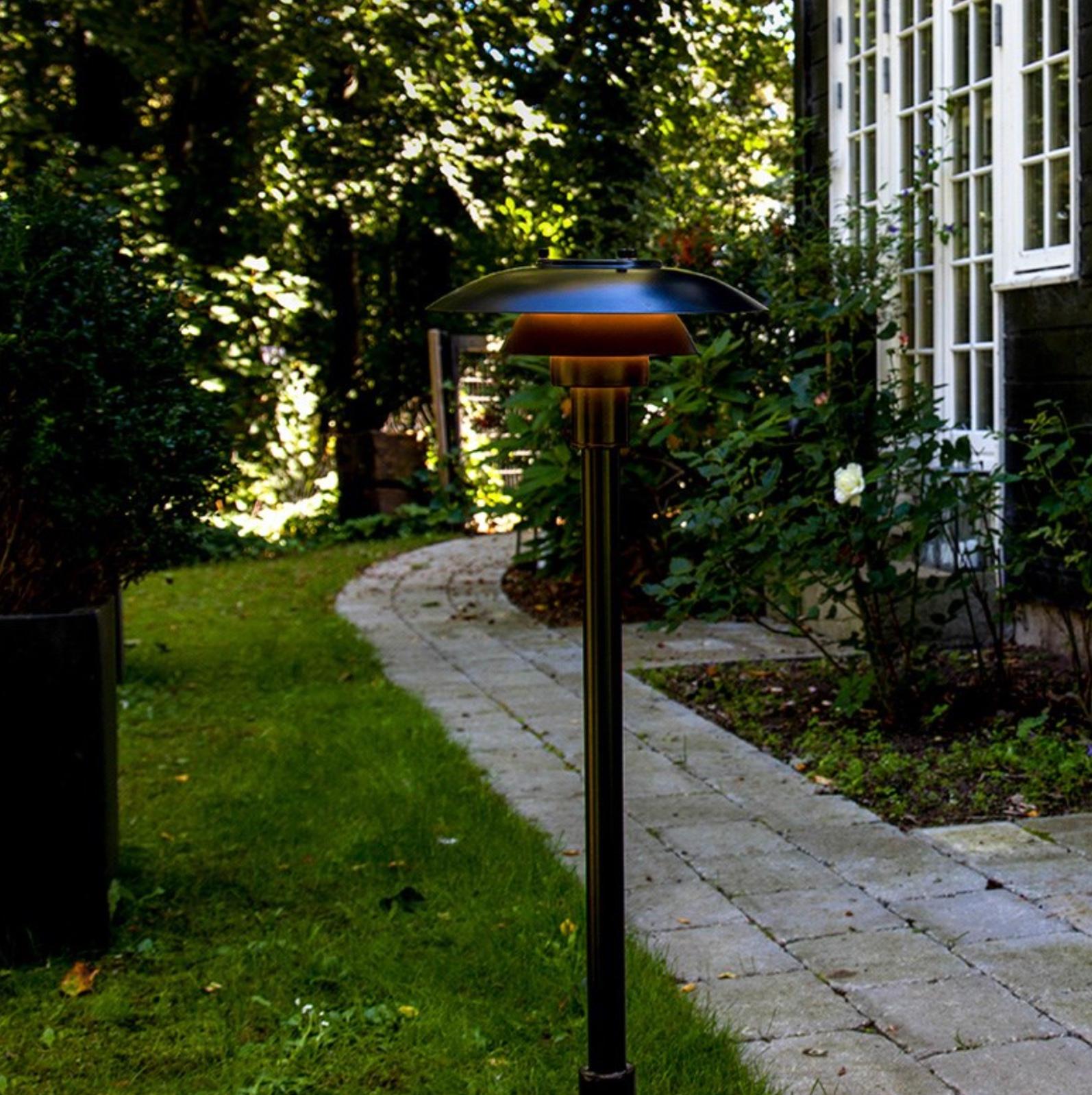 Danish Poul Henningsen PH 3-2½ Bollard Outdoor Light Set of 3 For Sale