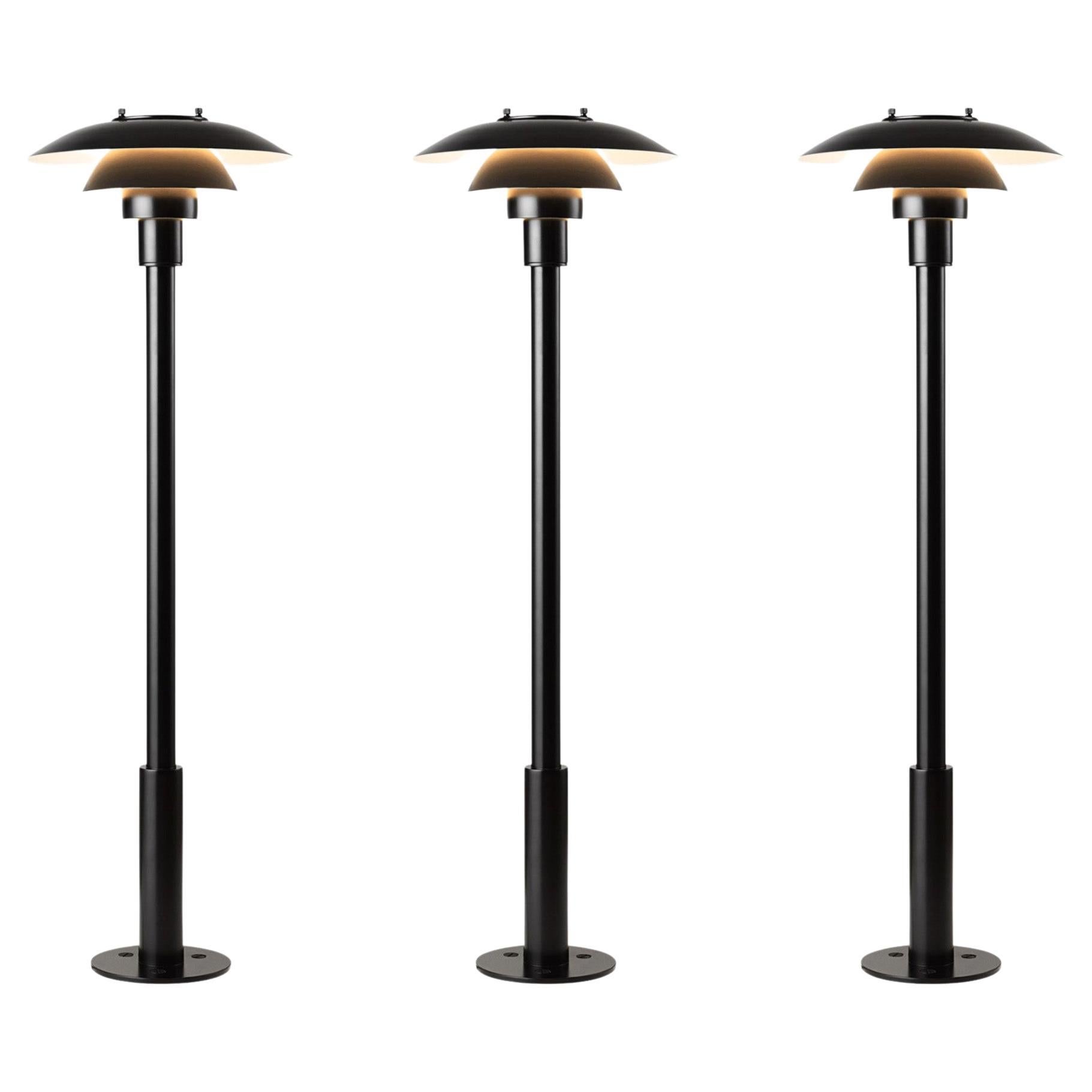 Poul Henningsen PH 3-2½ Bollard Outdoor Light Set of 3 For Sale