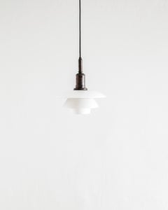 Poul Henningsen "PH-3/3" in Brass & Glass Pendant Lamp by Louis Poulsen, 1920s