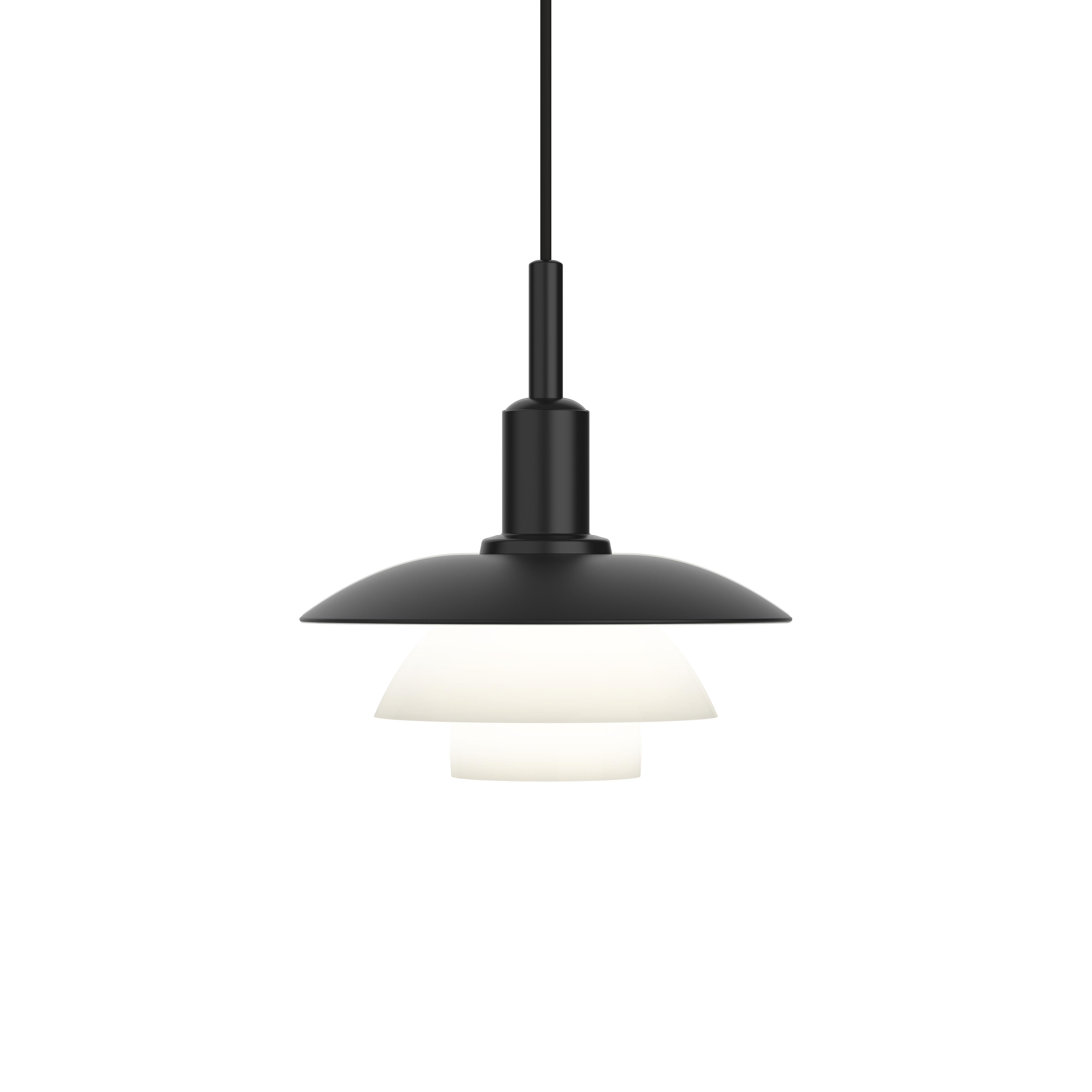 Poul Henningsen 'PH 3/3' Metal Pendant Lamp for Louis Poulsen in Black For Sale 2