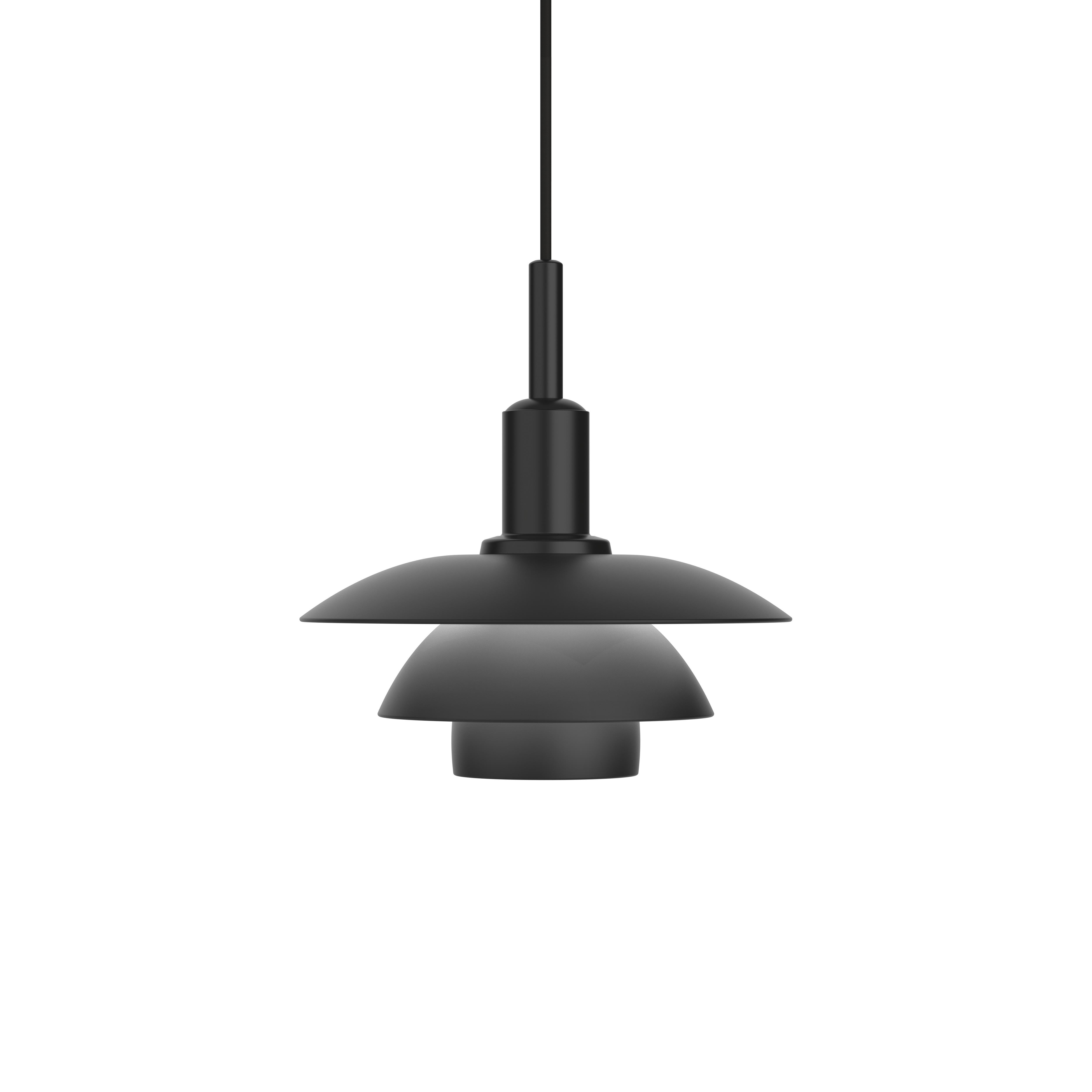 Poul Henningsen 'PH 3/3' Opaline Glass and Metal Pendant Lamp for Louis Poulsen For Sale 3