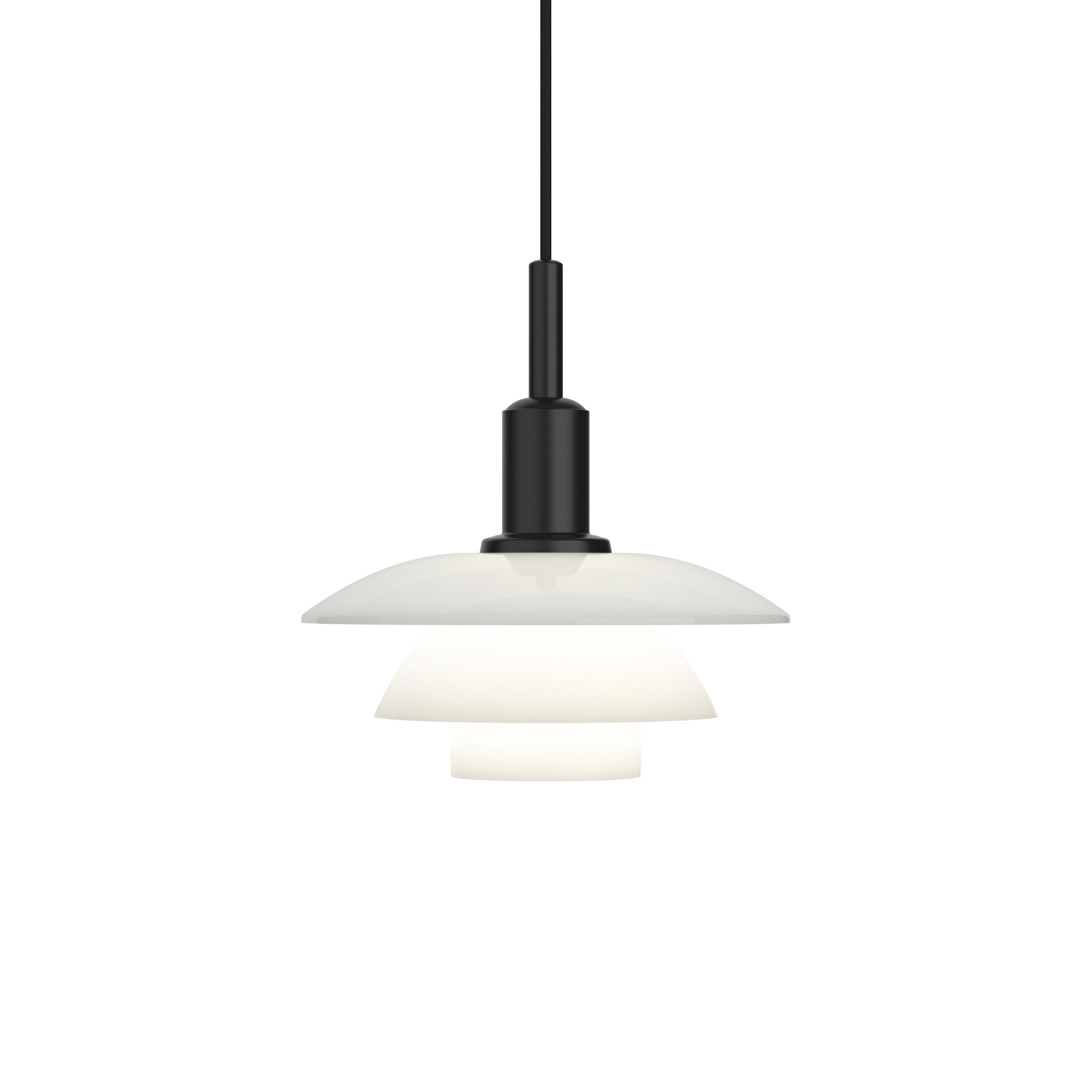 Poul Henningsen 'PH 3/3' Opaline Glass and Metal Pendant Lamp for Louis Poulsen For Sale 4