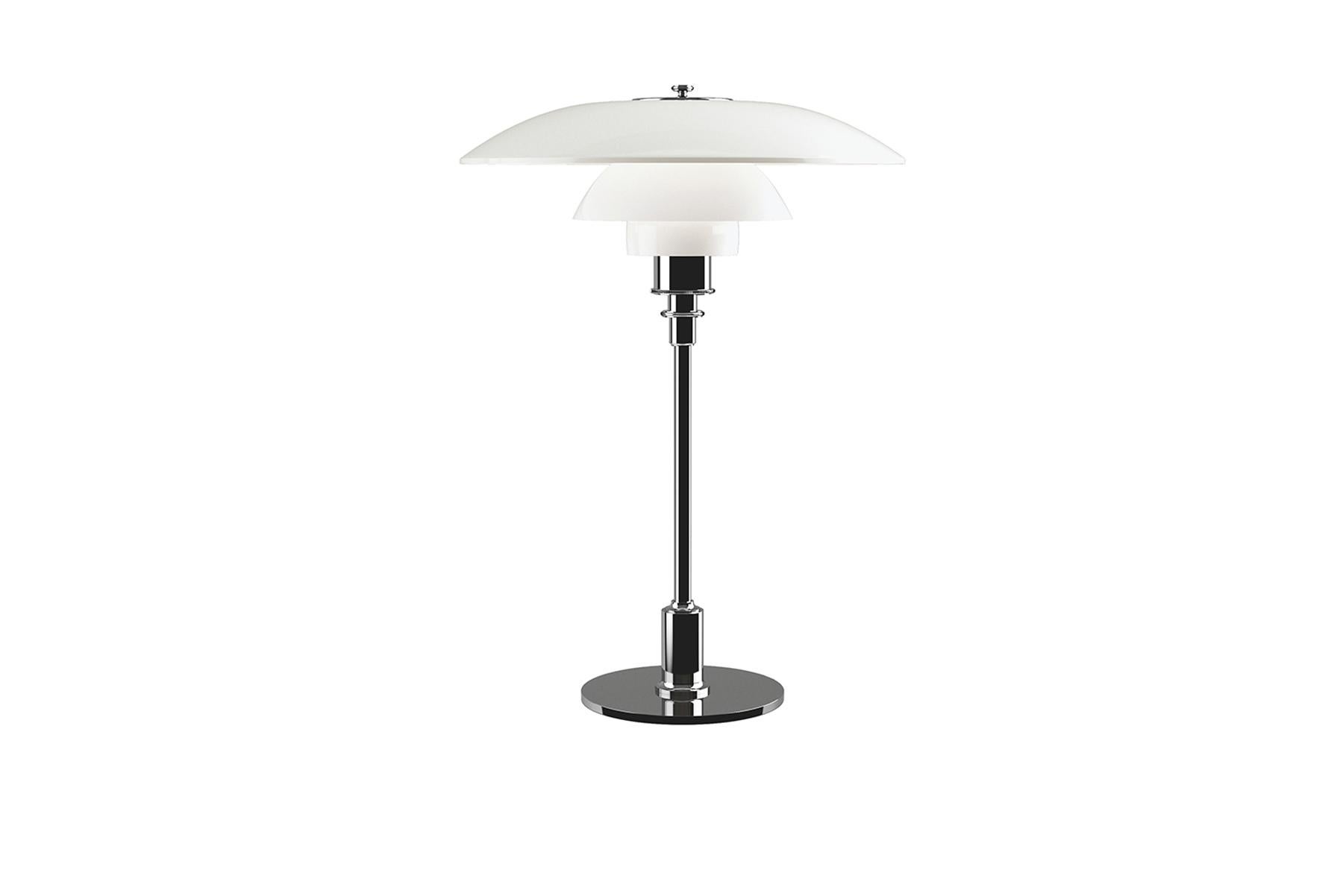 American Poul Henningsen Ph 3½-2½ Glass Table Lamp For Sale