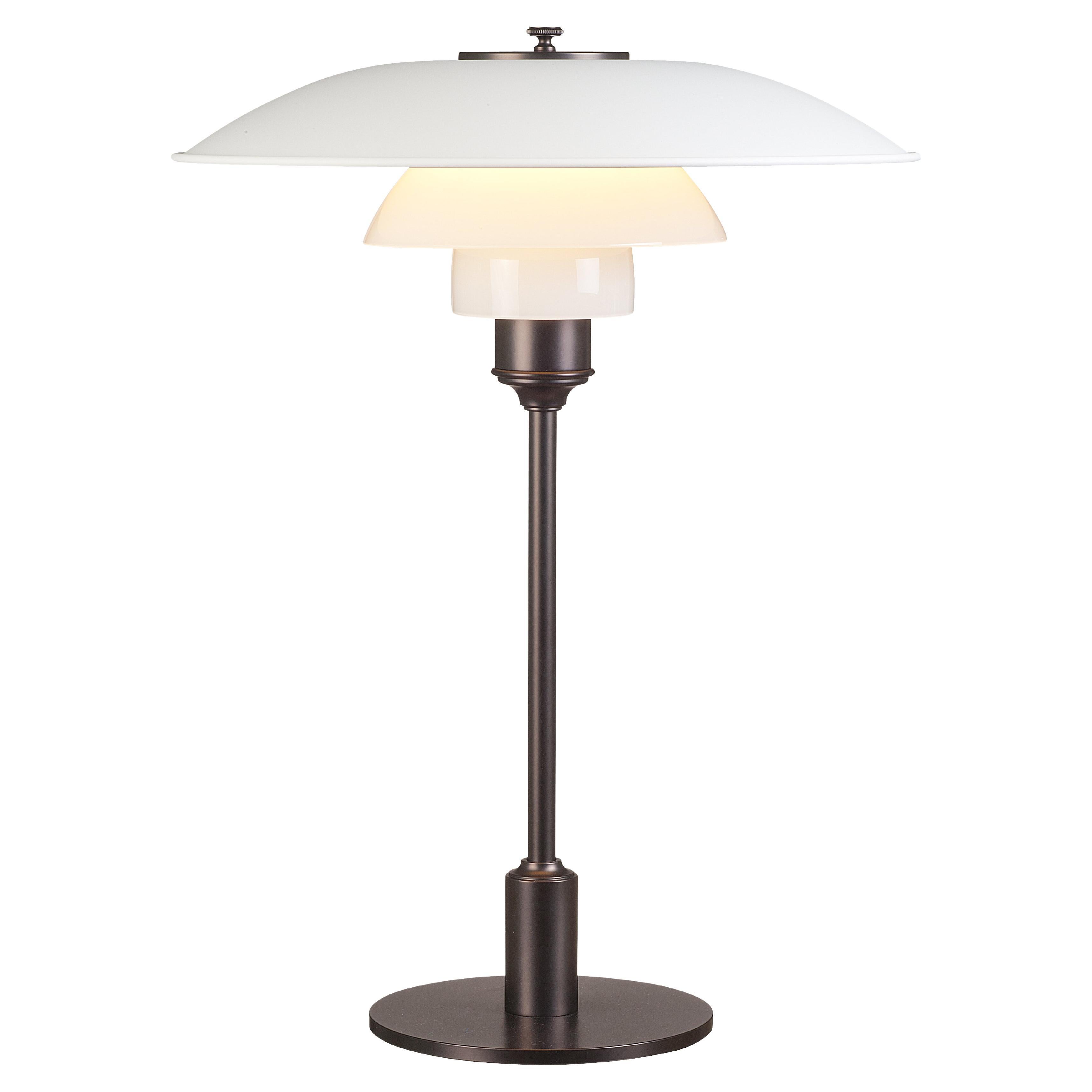 Scandinavian Modern Poul Henningsen PH 3½-2½ Table Lamp for Louis Poulsen in Green For Sale