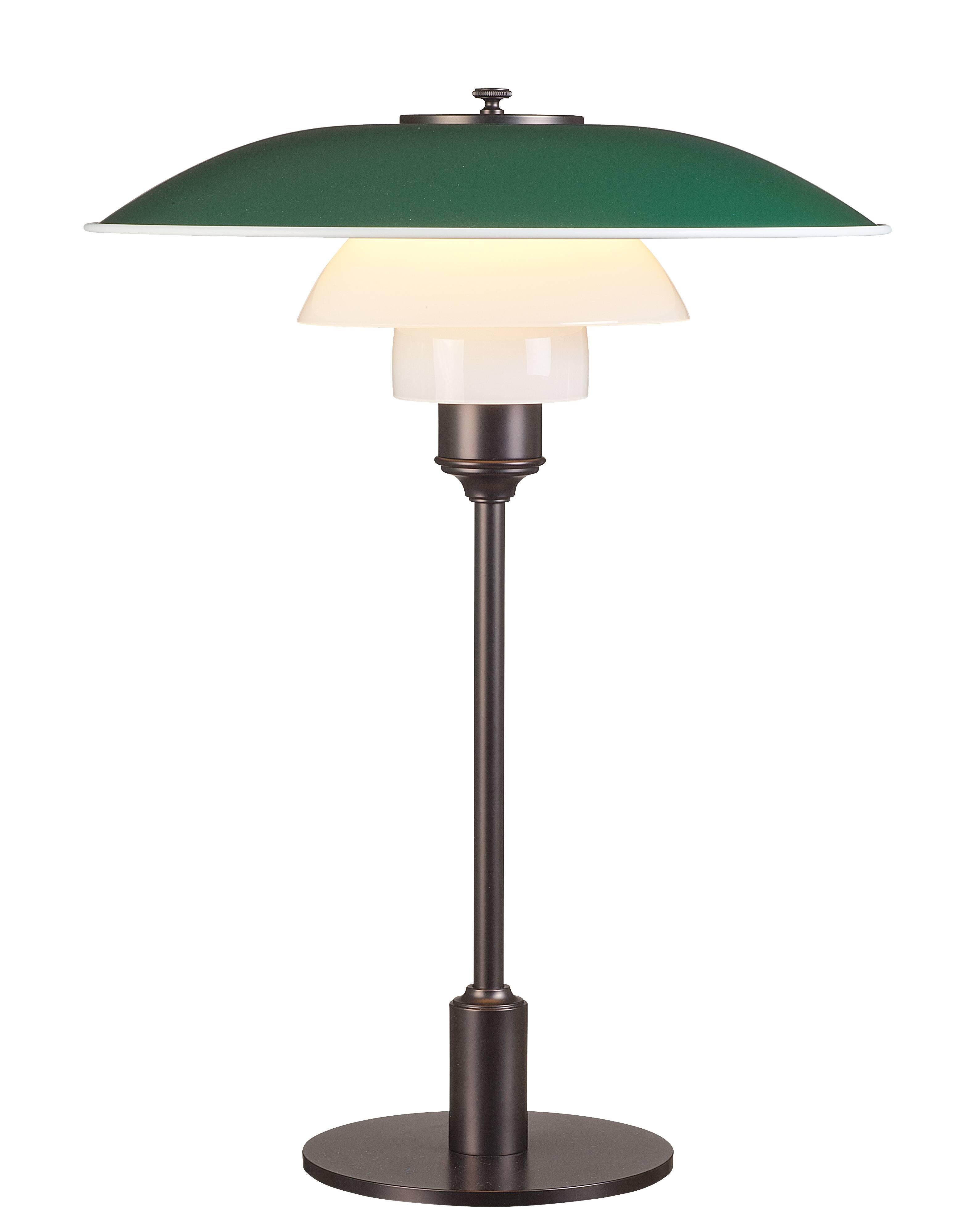 Danois Lampe de table Poul Henningsen PH 3½-2½ pour Louis Poulsen en rouge en vente