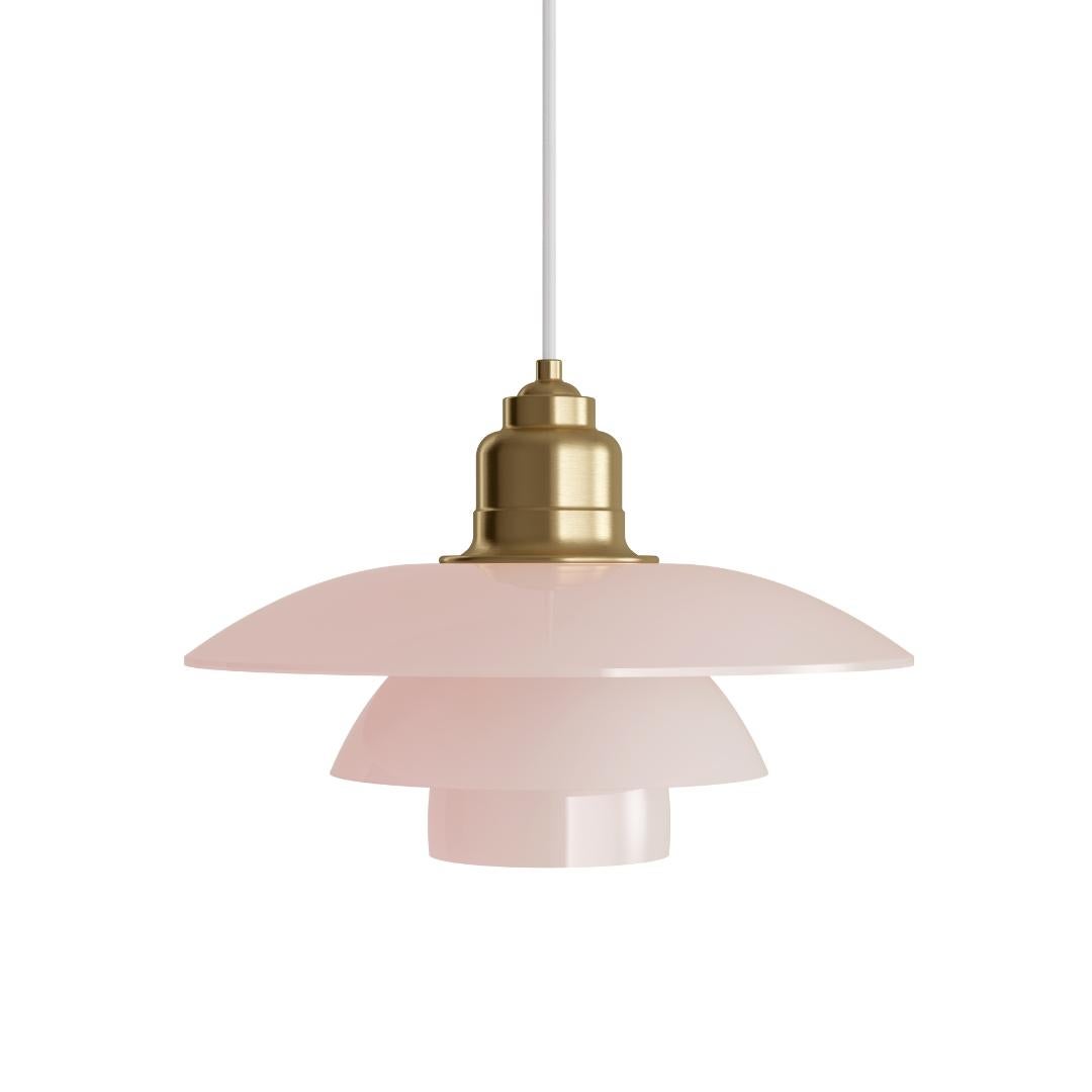 Poul Henningsen PH 3½-3 Pale Rose Glass Pendant for Louis Poulsen For Sale 4
