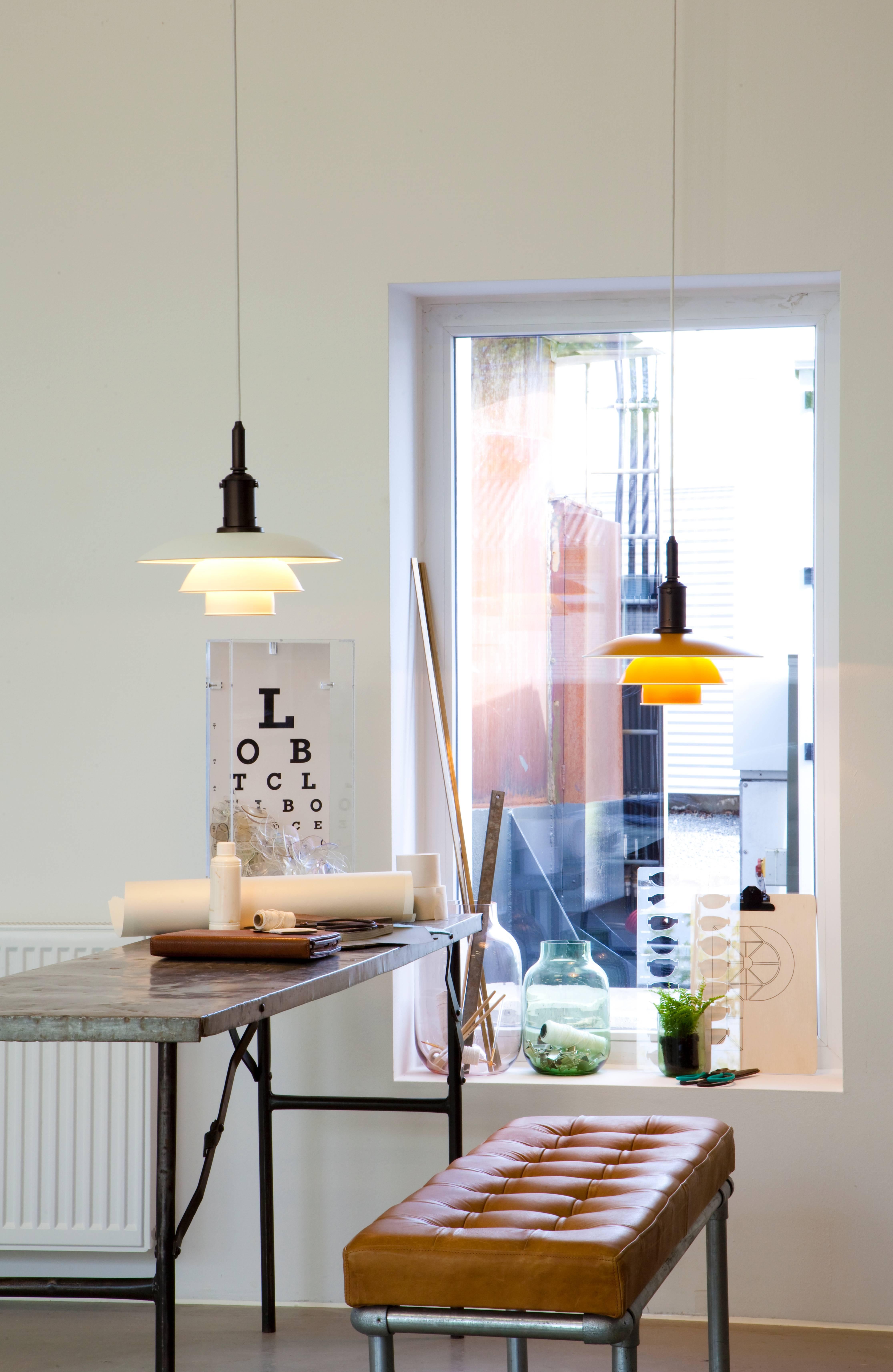 Contemporary Poul Henningsen PH 3½-3 Pendant for Louis Poulsen in White For Sale