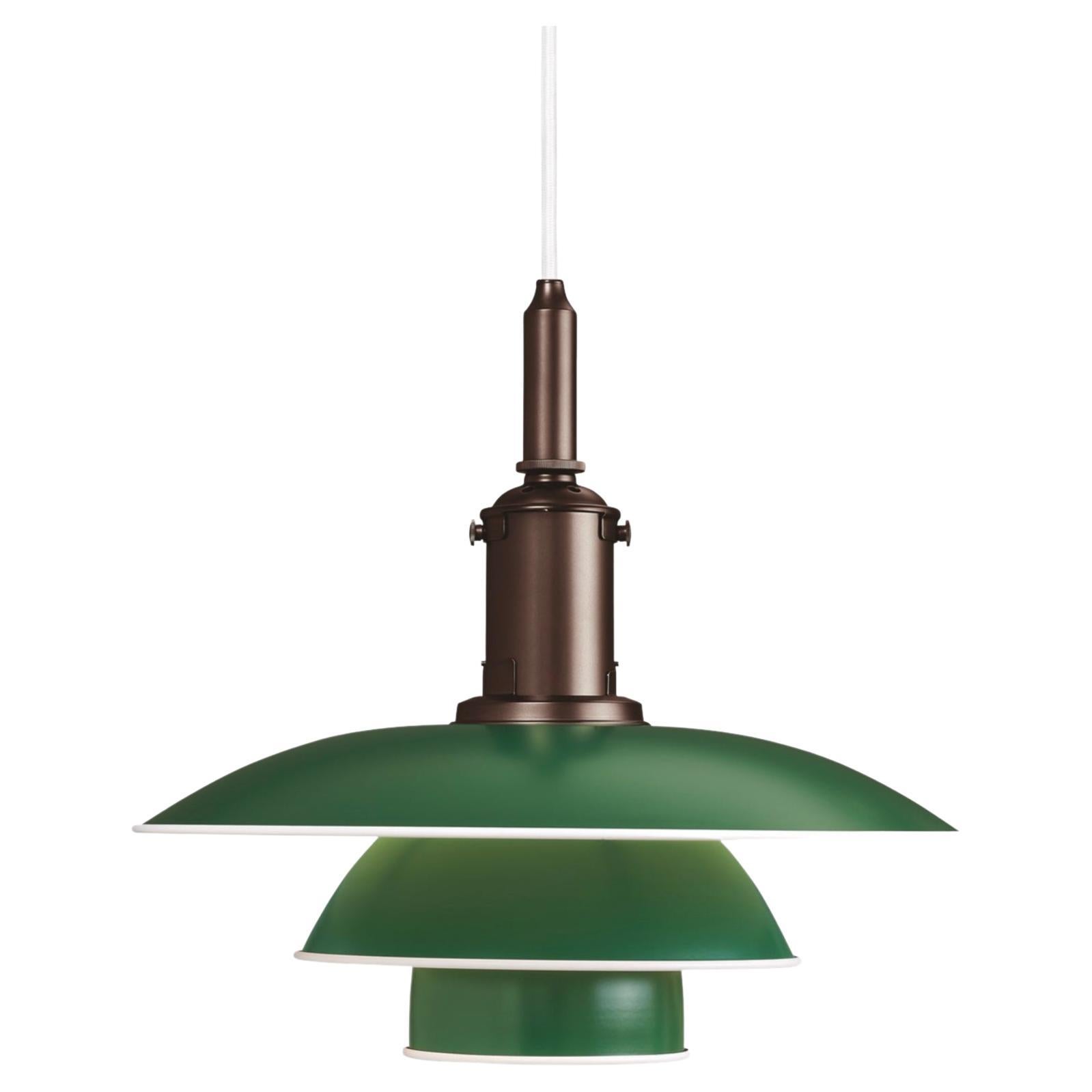 Poul Henningsen PH 3½-3 Pendant in Green for Louis Poulsen For Sale