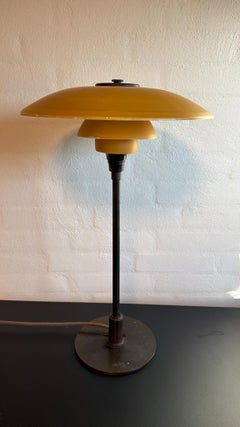 Poul Henningsen PH 3.5/2 Table Lamp with Original Painted Opal Shades, Denmark