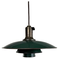 Poul Henningsen PH 4/3 Pendant: Green Copper 
Brass, Patented
