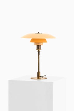 Poul Henningsen PH-4/3 Table Lamp in Brass and Glass by Louis Poulsen, 1927-1928