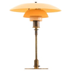 Poul Henningsen PH-4/3 Table Lamp in Brass and Glass by Louis Poulsen, 1927-1928
