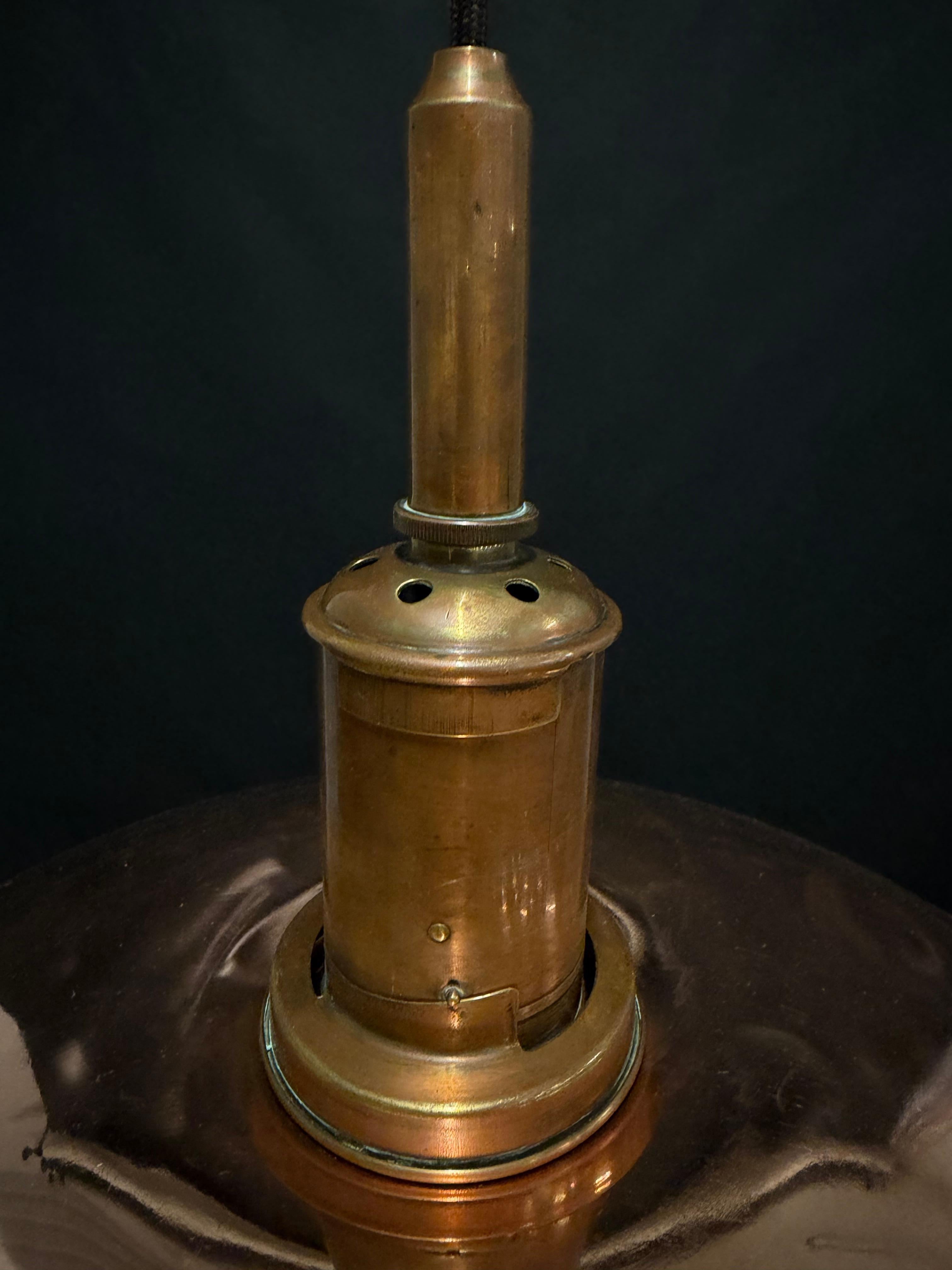 Metà XX secolo Poul Henningsen PH-4/4 pendant with shades of cobber in vendita