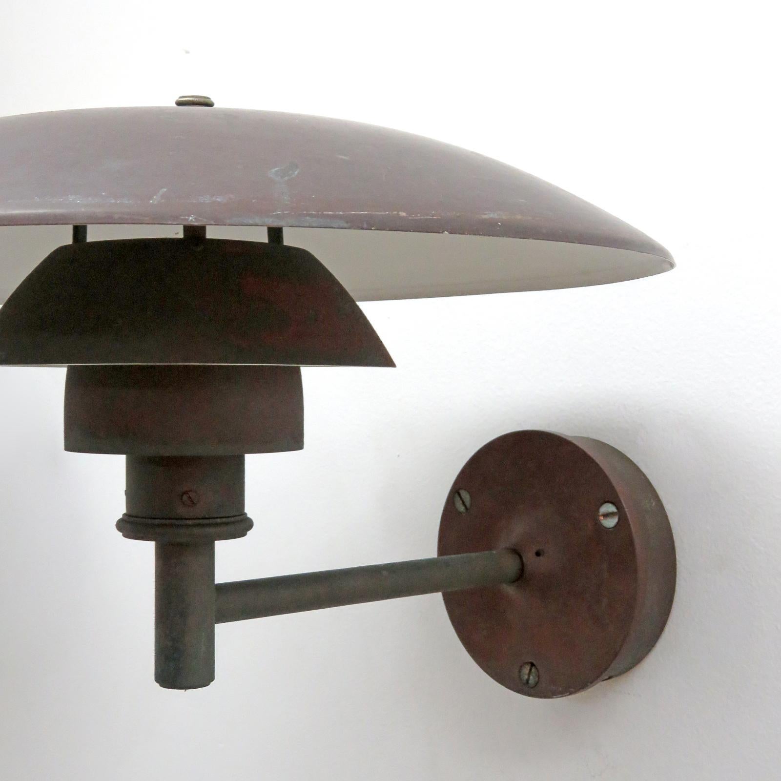 Copper Poul Henningsen PH 4½/3 Wall Light, 1956 For Sale