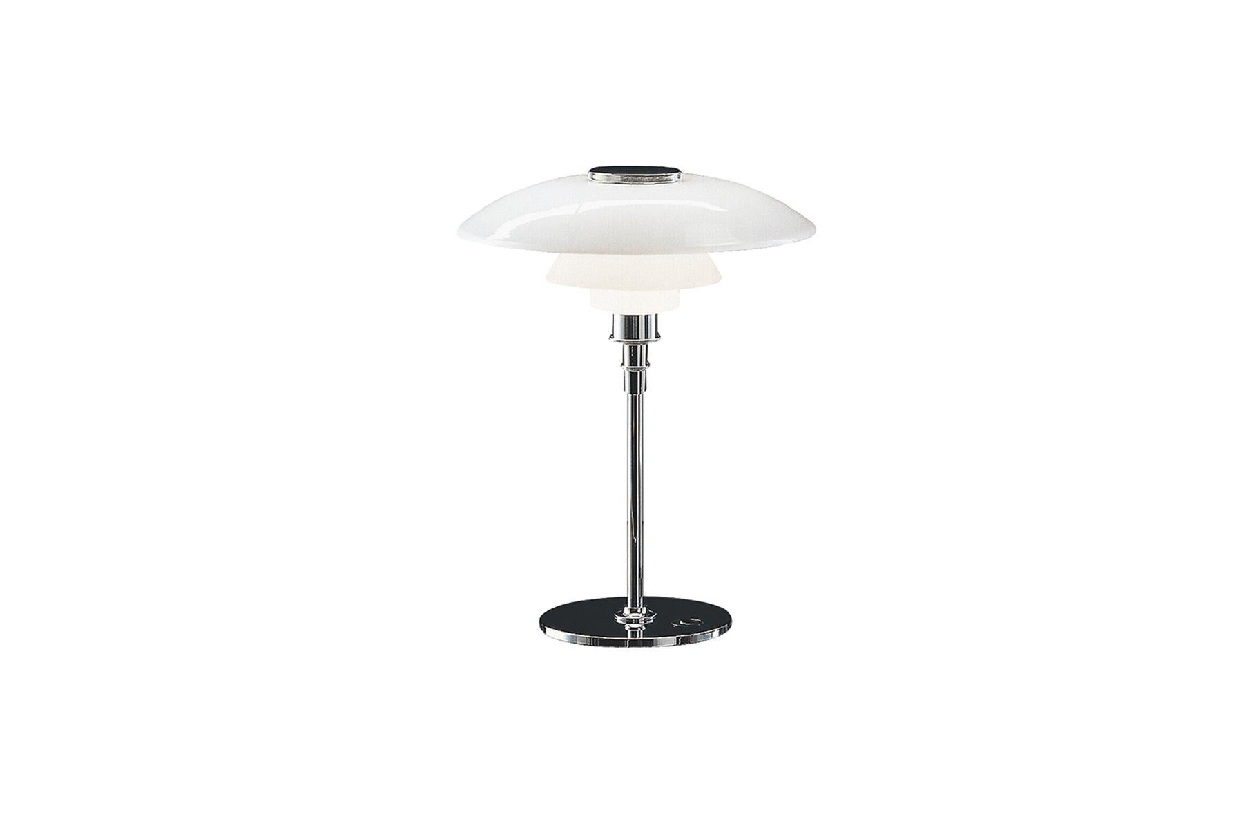 Mid-Century Modern Poul Henningsen Ph 4½-3½ Glass Table Lamp For Sale
