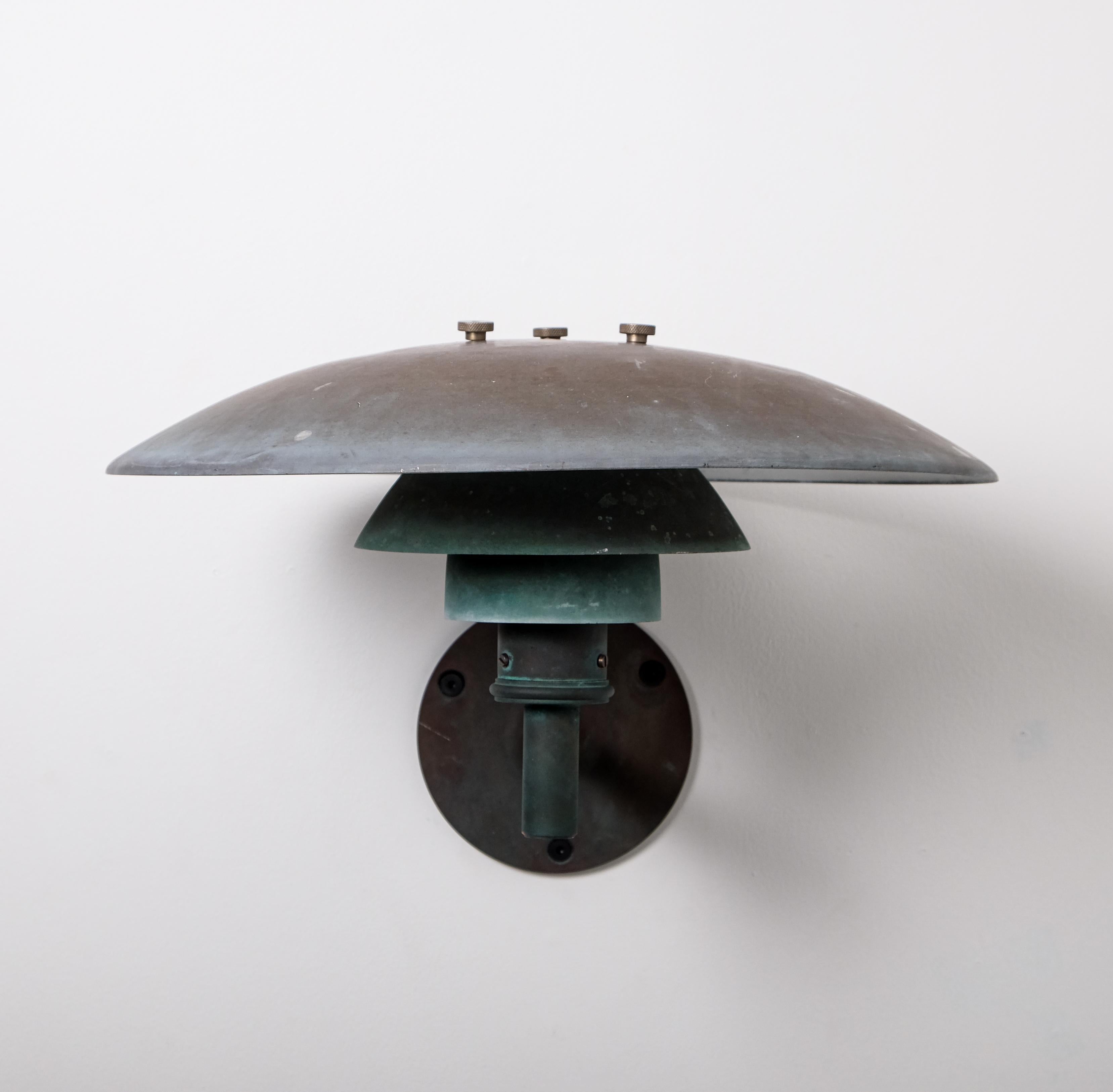 Scandinavo moderno Lampada da parete per esterni in rame 