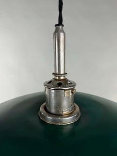 Poul Henningsen PH 5/3 Pendant – “Pat. Appl.”, Nickel and Green Copper Shades
