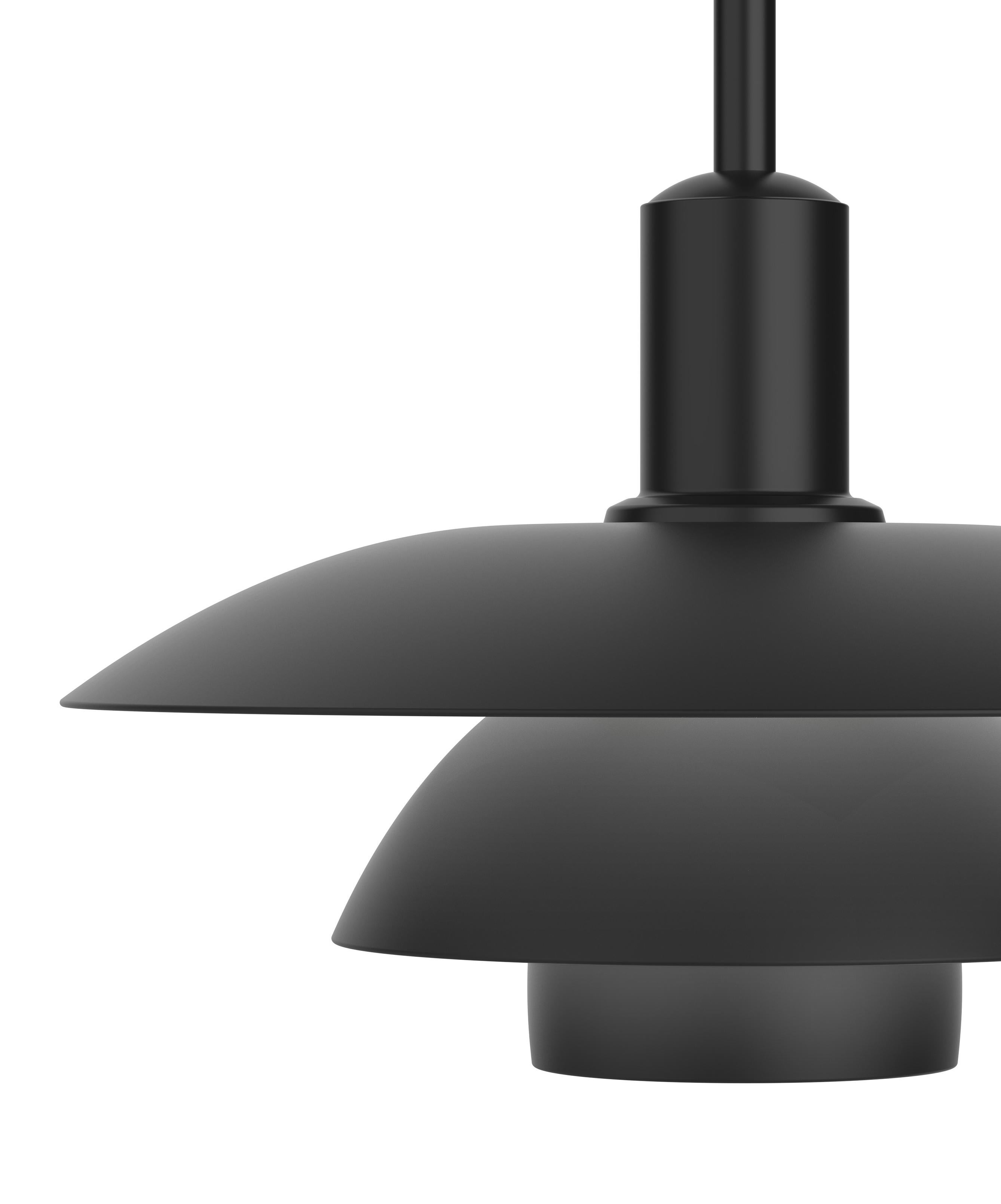 Danish Poul Henningsen 'PH 5/5' Metal Pendant Lamp for Louis Poulsen in Black For Sale