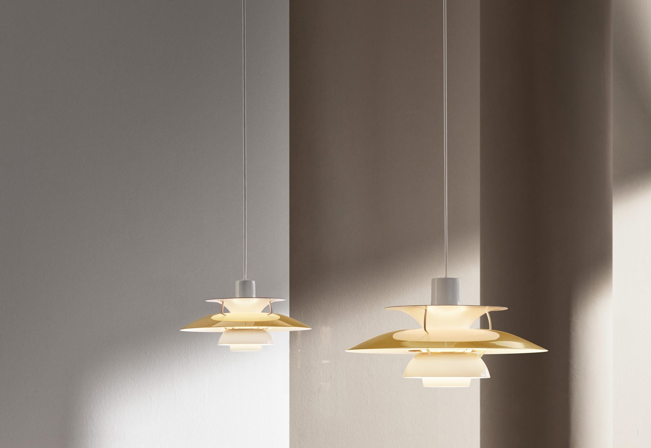 Poul Henningsen PH 5 brass pendant for Louis Poulsen. Poul Henningsen introduced his iconic PH 5 pendant light in 1958. To celebrate, Louis Poulsen is putting out this special 60th Anniversary edition in brass. Six decades later, the PH 5 remains