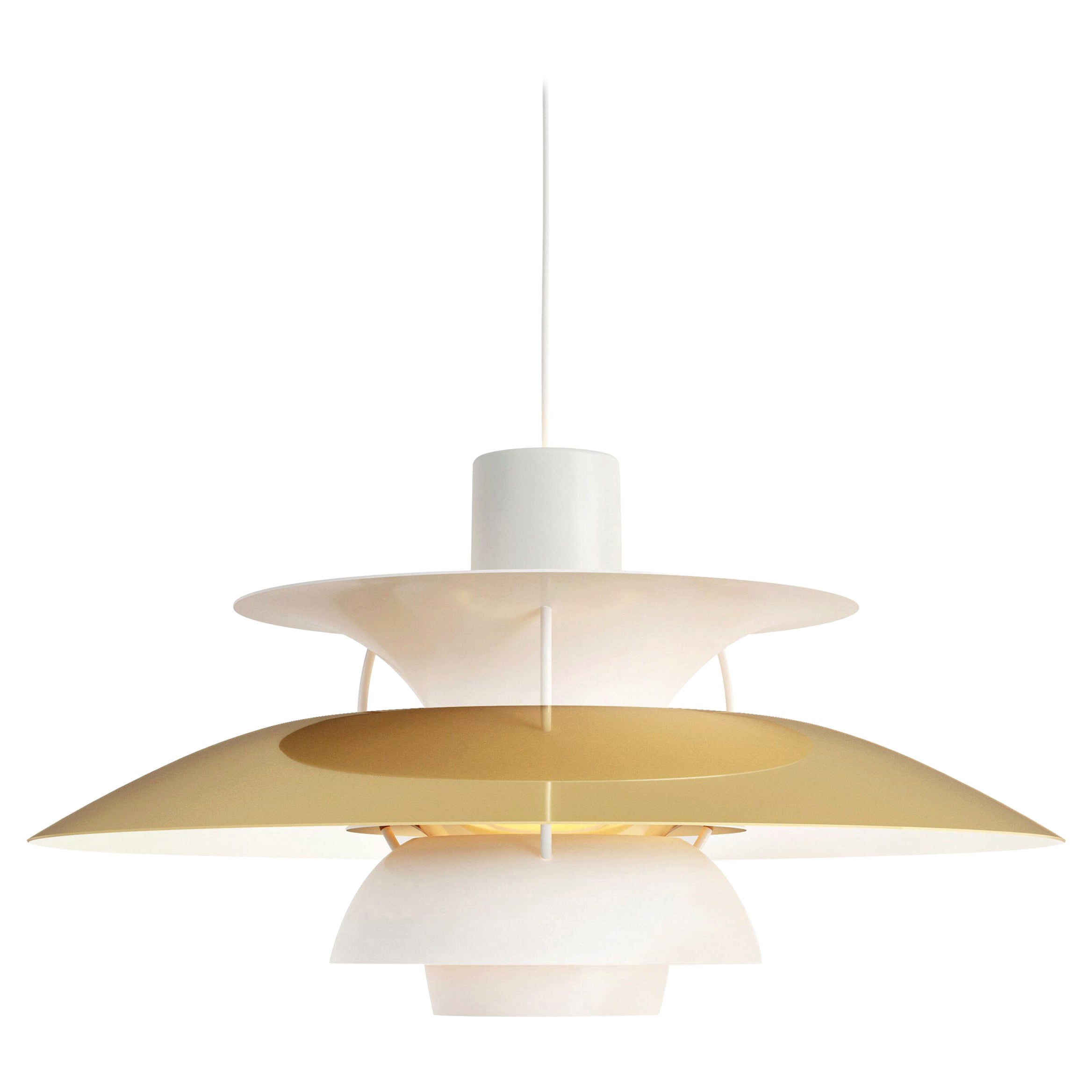 Lampe à suspension en laiton Poul Henningsen PH 5 en laiton pour Louis Poulsen