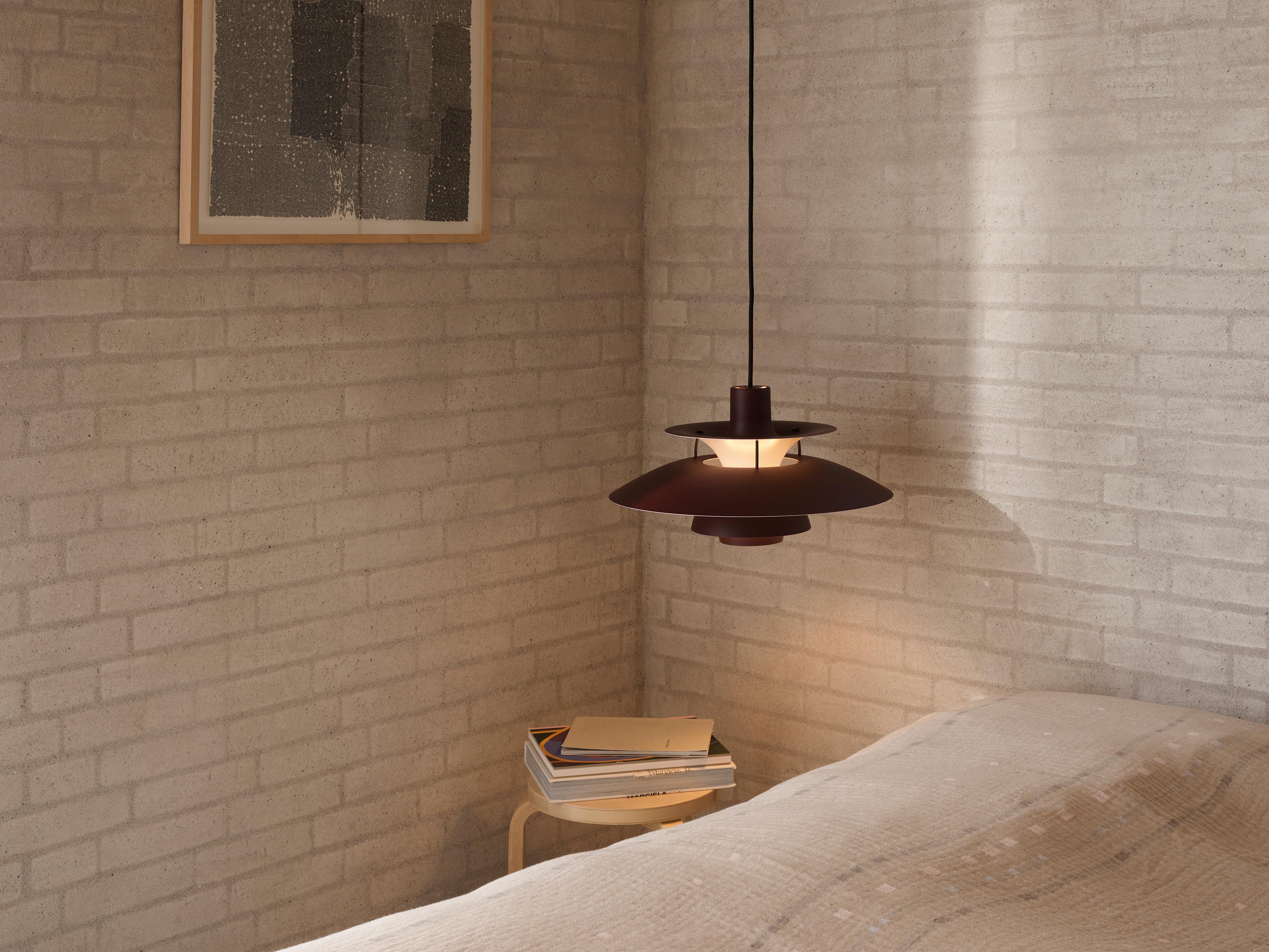 Poul Henningsen PH 5 Mini Pendant for Louis Poulsen.

 Poul Henningsen originally introduced the full-sized PH 5 pendant light in 1958 as a classic new product. No one knew at the time that it would eventually become synonymous with the PH brand.