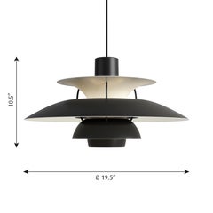 Poul Henningsen PH 5 Pendant for Louis Poulsen in Monochrome Black