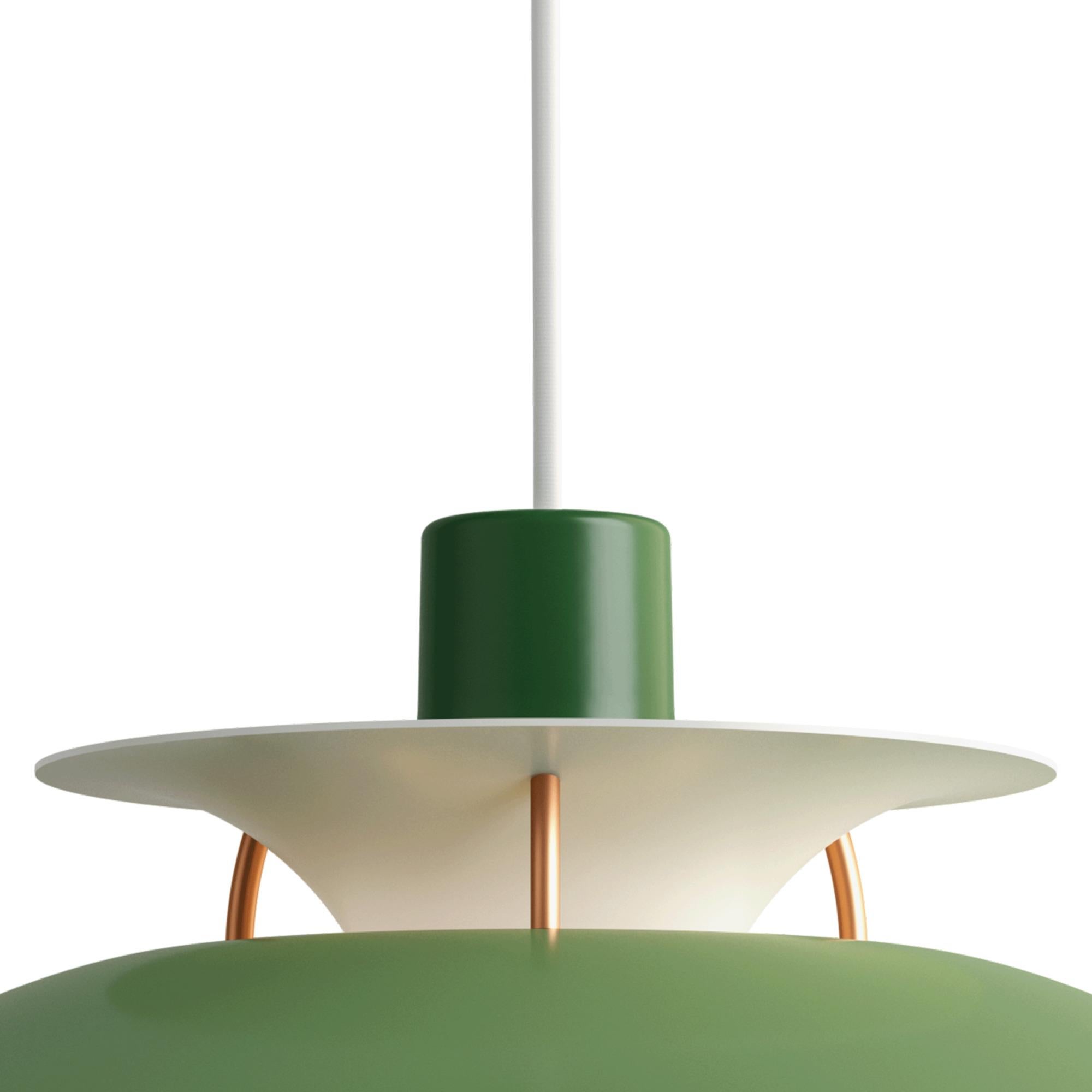 Colgante PH 5 de Poul Henningsen para Louis Poulsen en verde Escandinavo moderno en venta
