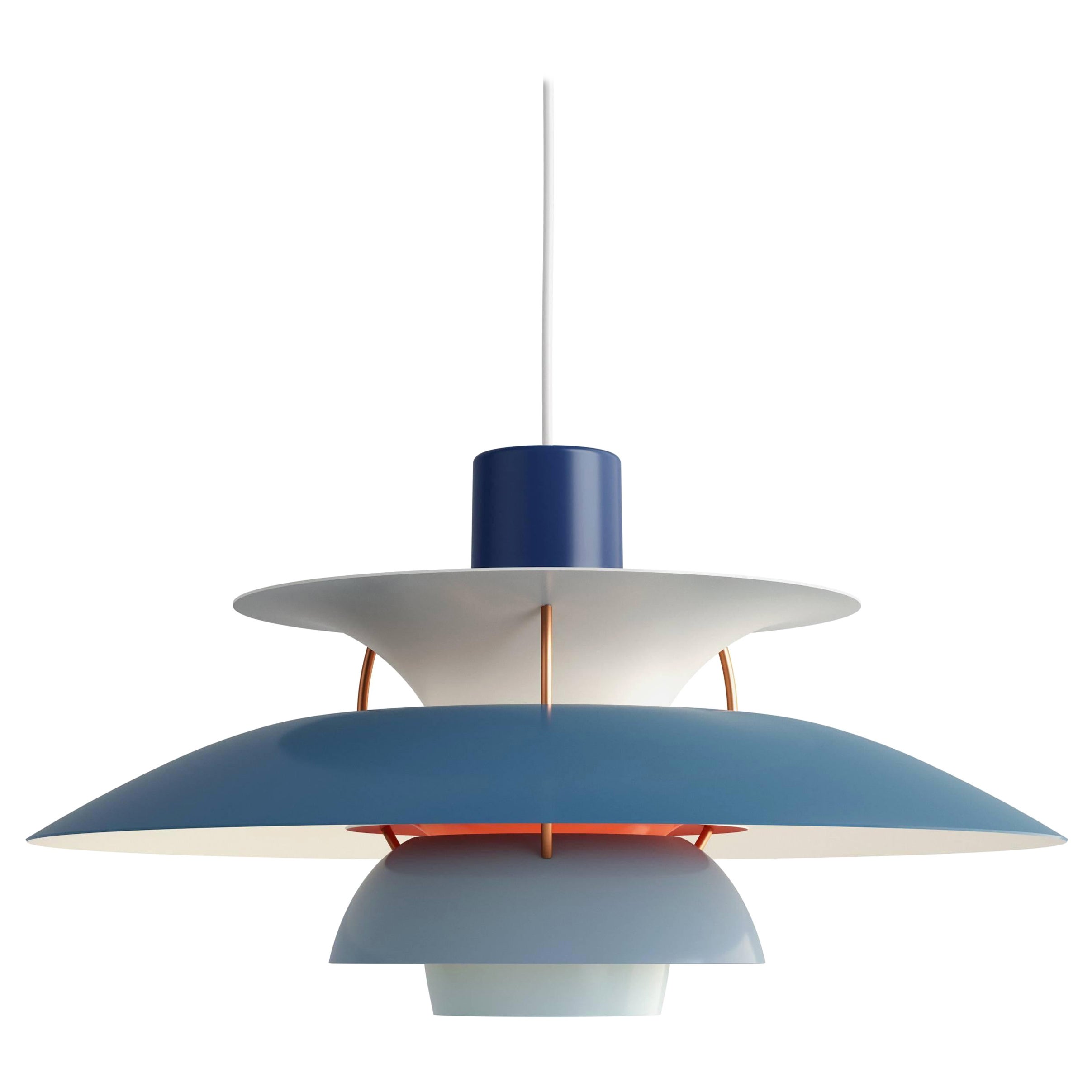 Poul Henningsen PH 5 Pendant for Louis Poulsen in Hues of Blue