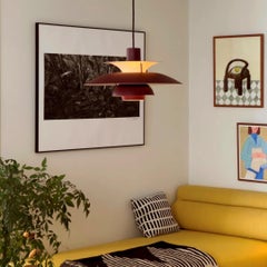 Colgante "PH 5" de Poul Henningsen para Louis Poulsen en monocromo burdeos